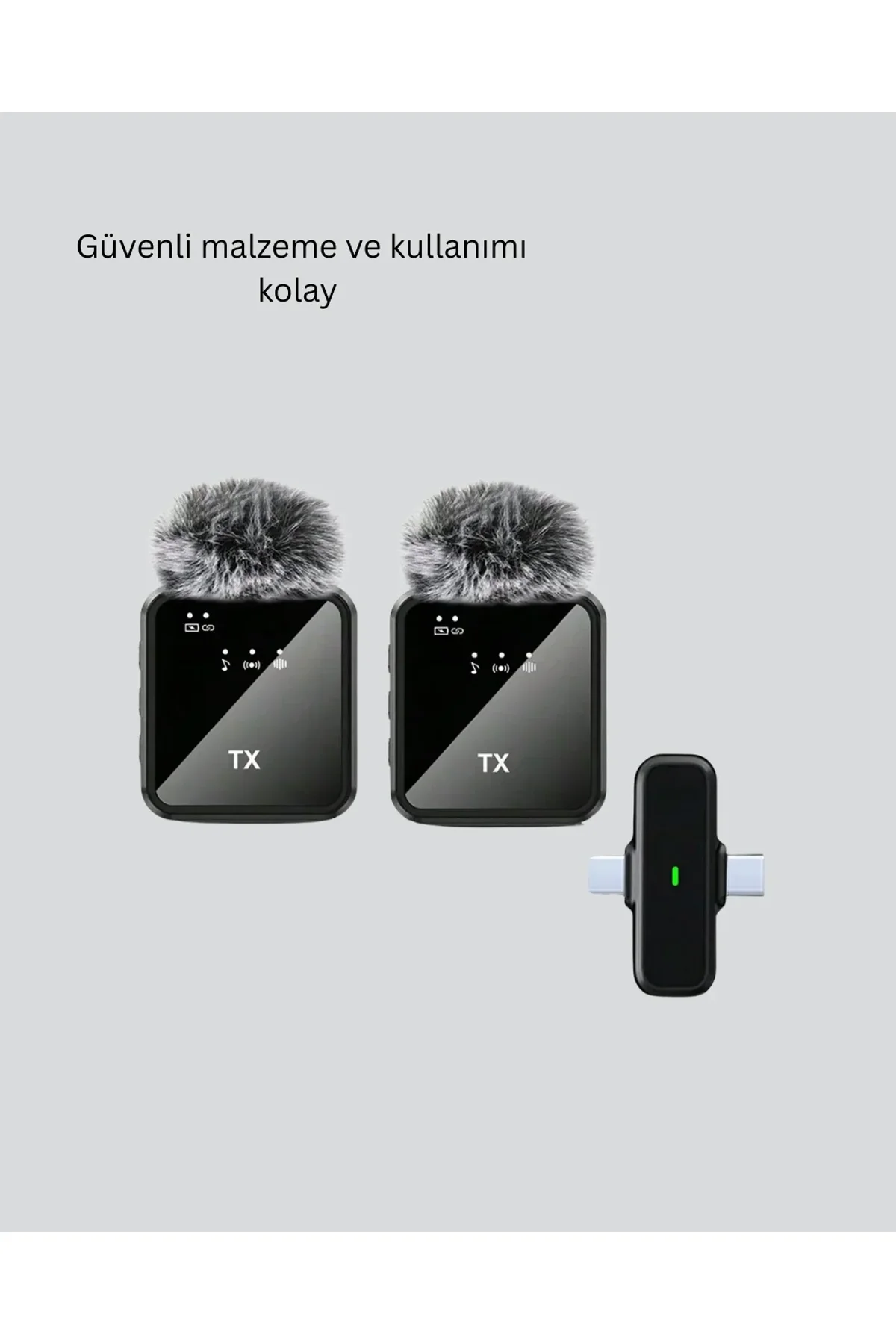 2’li Kablosuz Yaka Mikrofonu Type-c Ve Lightning Uyumlu Profesyonel Set - Just Cheap Store Görsel 3