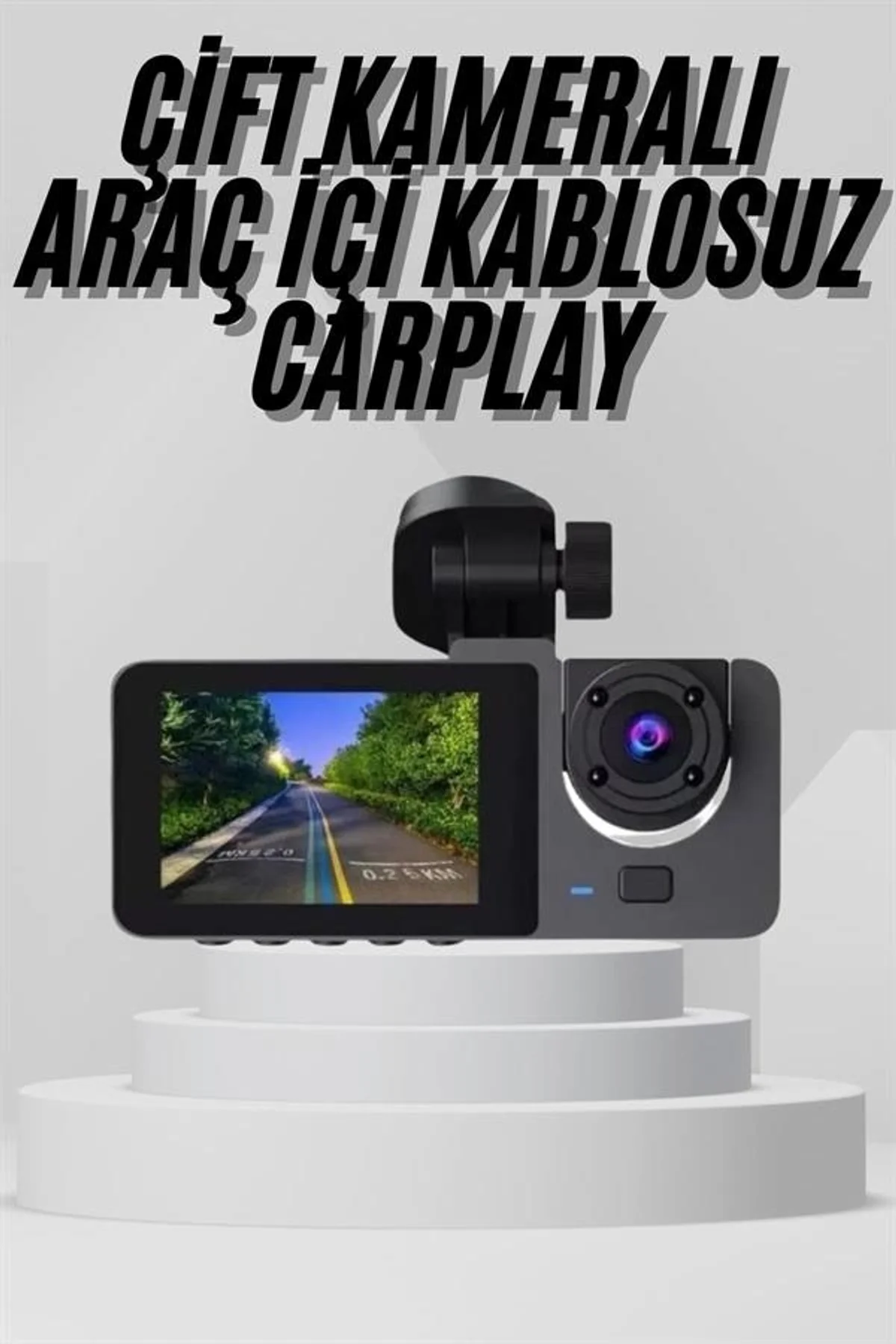 Yol Kayıt Araç Kamerası Hd Dvr 3 Kameralı 2.0in Ekranlı Ön İç Arka - Just Cheap Store Görsel 2