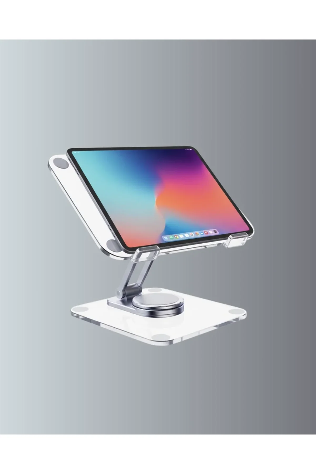 Ayarlanabilir Şeffaf Tablet Standı Kaymaz Silikon Tabanlı - Just Cheap Store Görsel 5