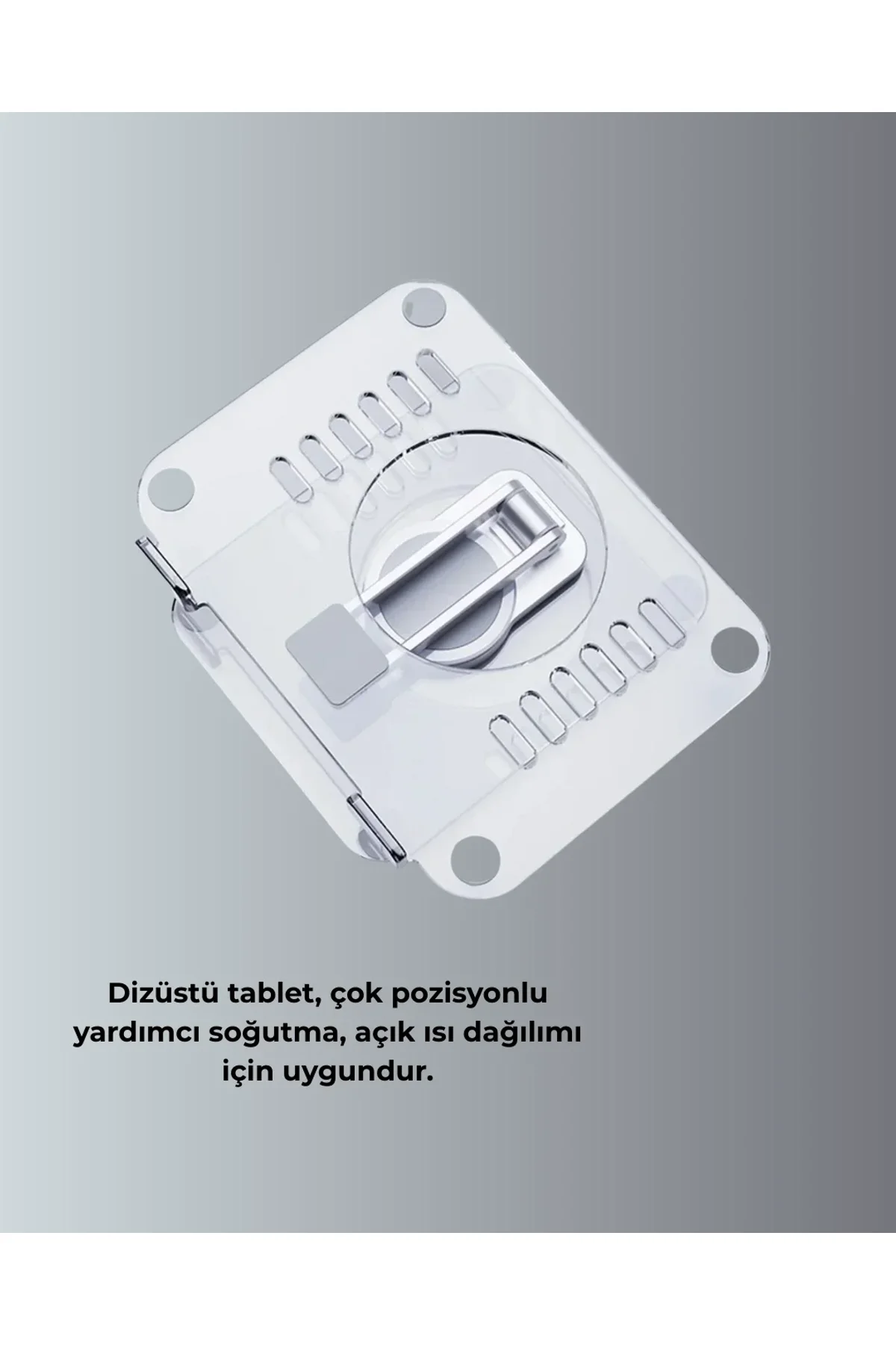 Katlanabilir Tablet Standı Ayarlanabilir Kaymaz Şeffaf Tasarım - Just Cheap Store Görsel 4