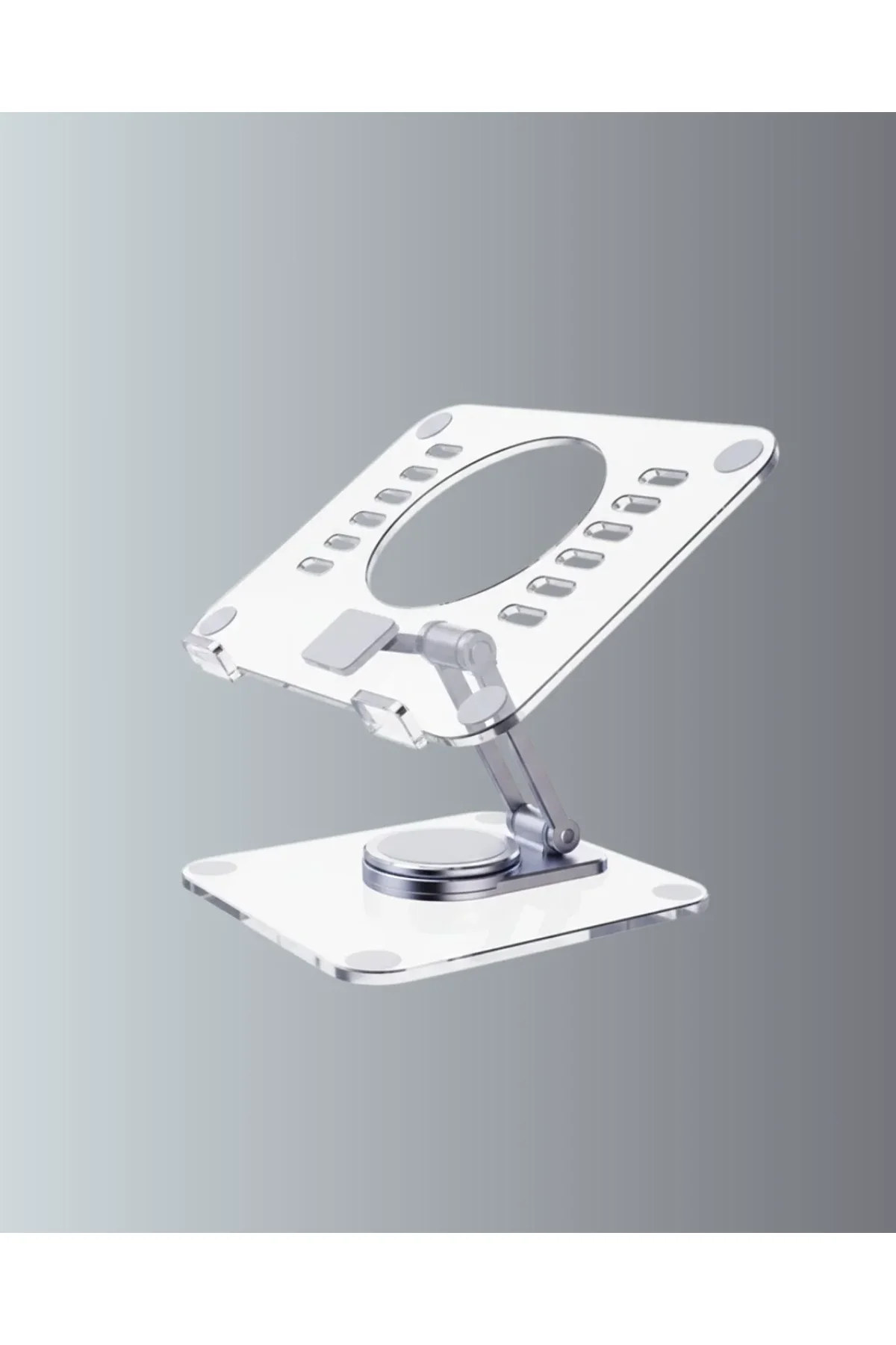 Katlanabilir Tablet Standı Ayarlanabilir Kaymaz Şeffaf Tasarım - Just Cheap Store Görsel 3