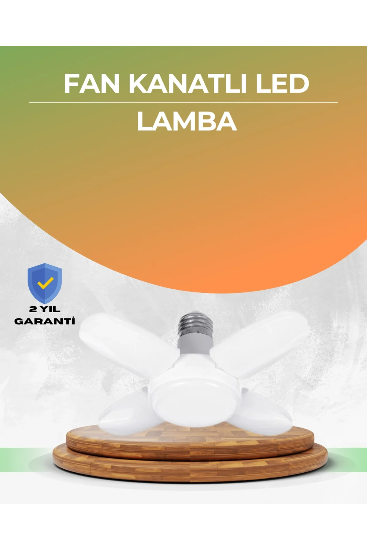 Tasarruflu Pervane Led Ampül 4 Kollu 60 Watt Geniş Alan Aydınlatma