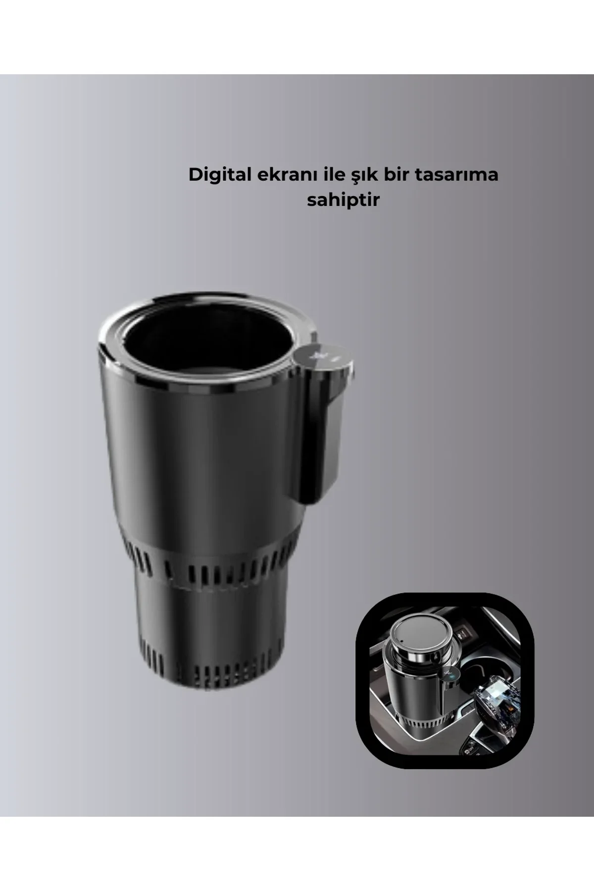 Araba Bardaklığı Isıtma Soğutma Ayarlı Çakmak Girişli Akıllı Model - Just Cheap Store Görsel 3