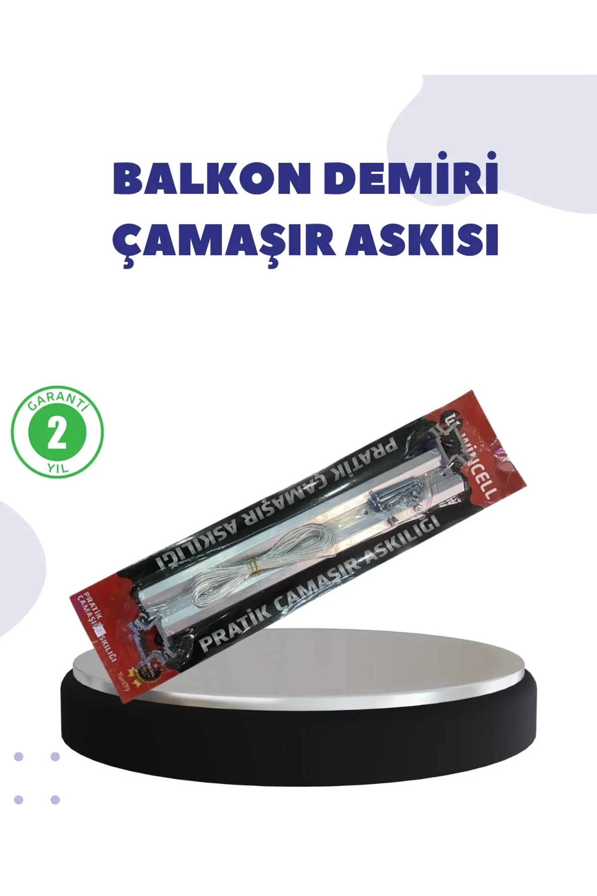 25x60 Balkon Askılığı Kare Demir Uyumlu Hava Dayanıklı Çamaşır Askısı - Just Cheap Store Görsel 2