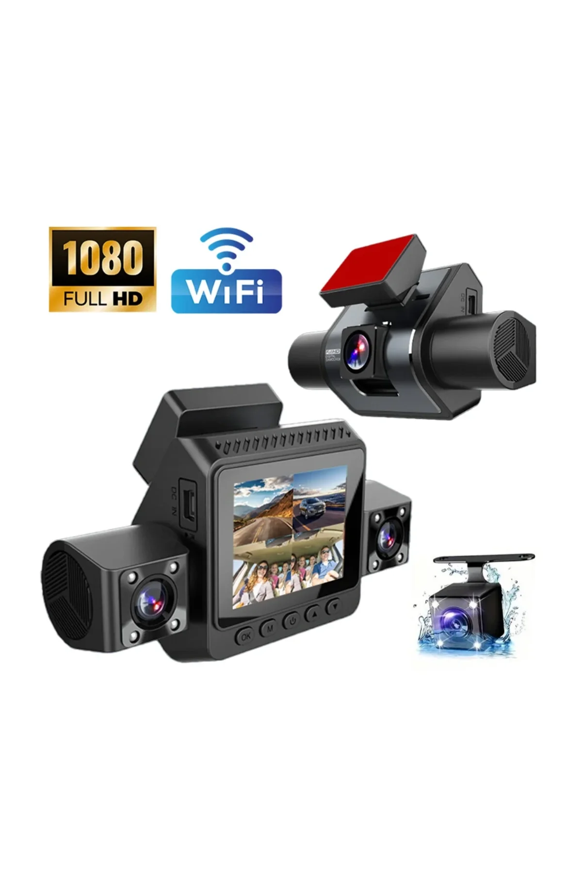 Araç Ön Arka İç Kamera Sistemi Full Hd Hareket Sensörlü Kayıt Cihazı - Just Cheap Store Görsel 5