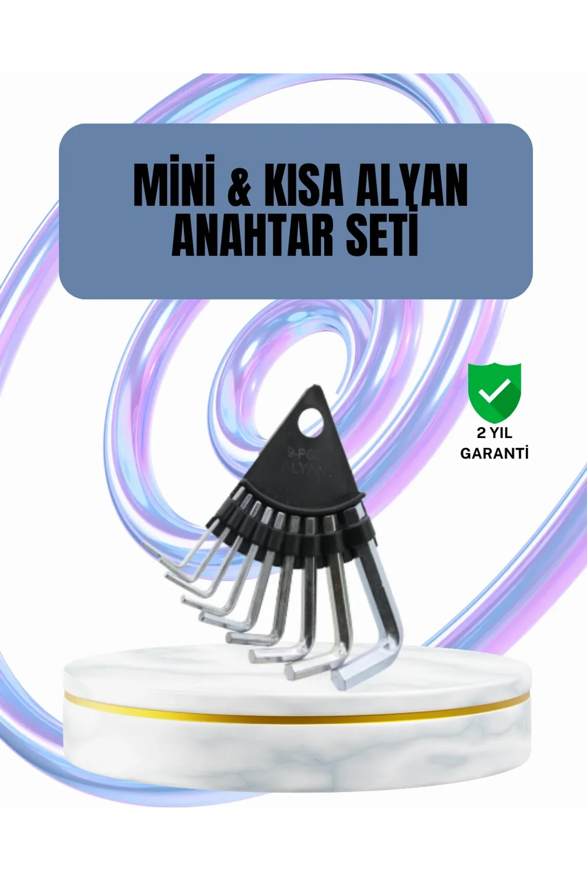 9 Parça Alyan Anahtar Seti Altıgen Uçlu Mobilya Ve Tamir İçin - Just Cheap Store Görsel 2