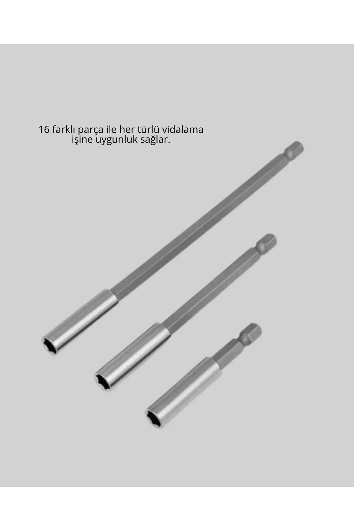 Çok Amaçlı 16lı Bits Uç Seti Dayanıklı Tornavida Adaptör - Just Cheap Store Görsel 5