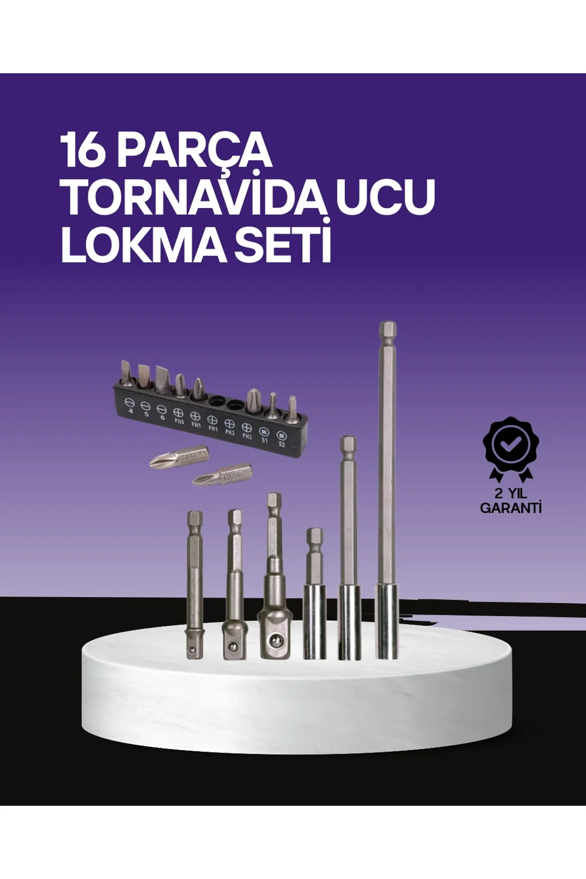 Çok Amaçlı 16lı Bits Uç Seti Dayanıklı Tornavida Adaptör - Just Cheap Store Görsel 2