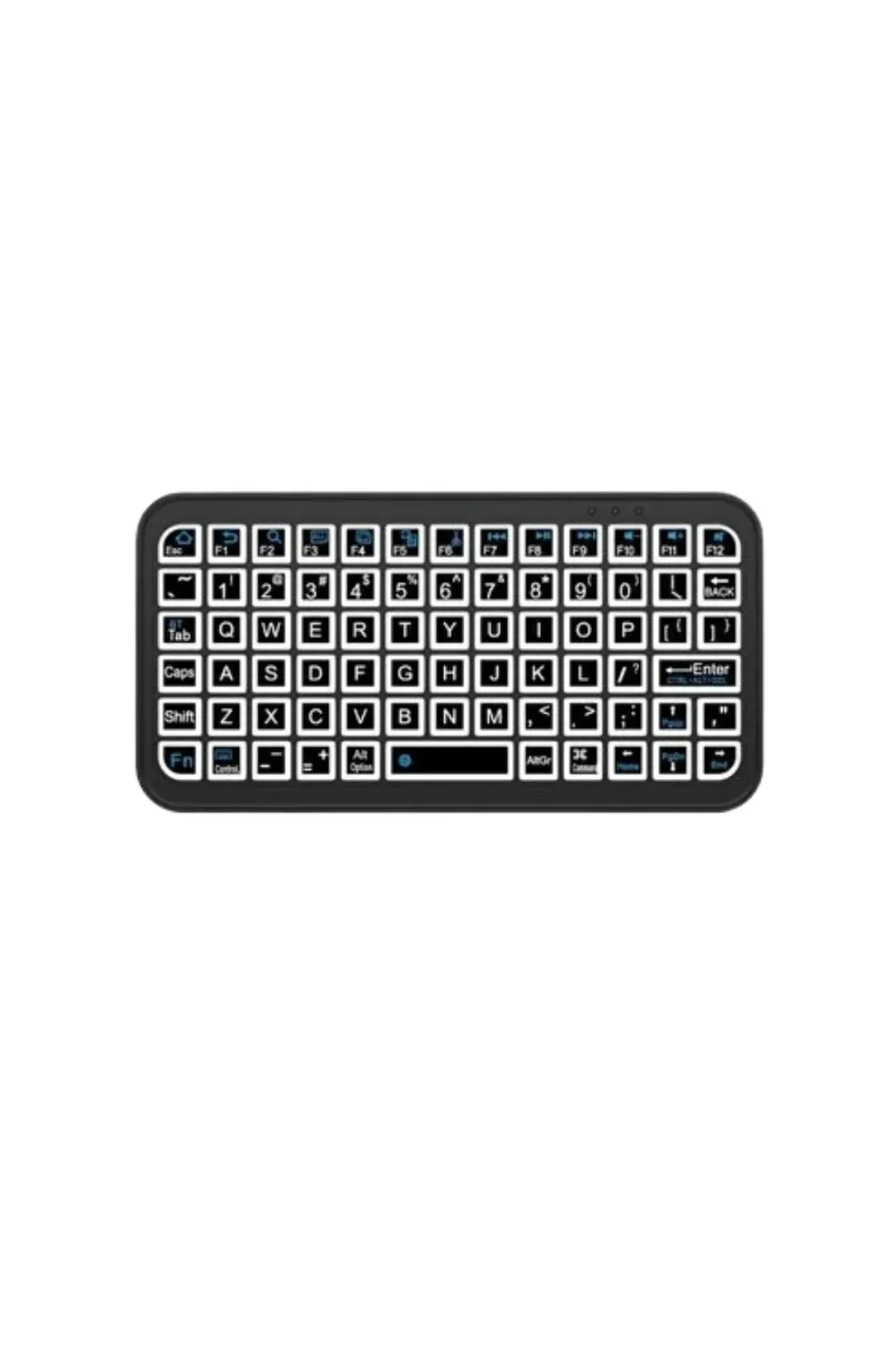 Siyah Kablosuz Mini Rgb Işıklı Klavye Bluetooth 5.2 İnce Tasarım - Just Cheap Store Görsel 2
