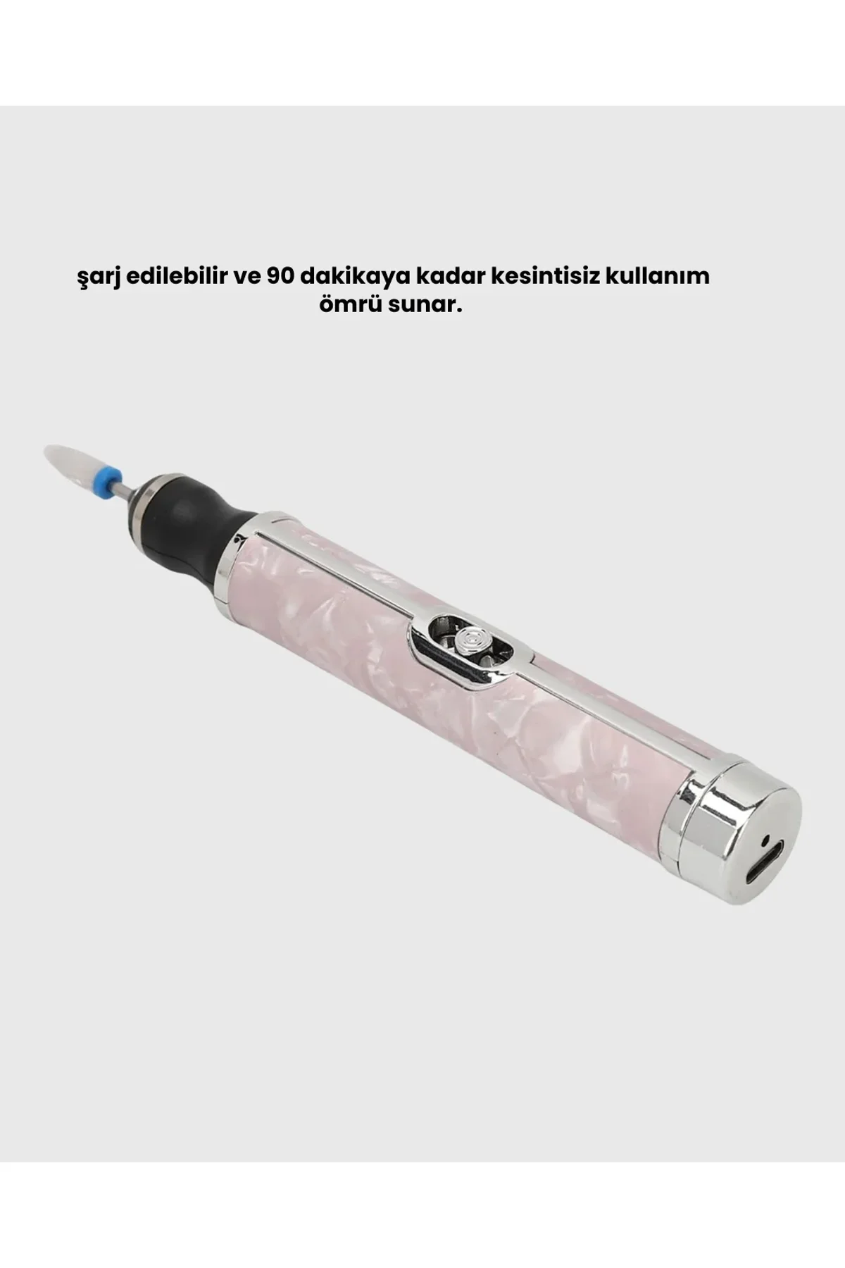 Taşınabilir Elektrikli Tırnak Törpüsü 500 Mah Usb Şarjlı Manikür Cihazı - Just Cheap Store Görsel 4