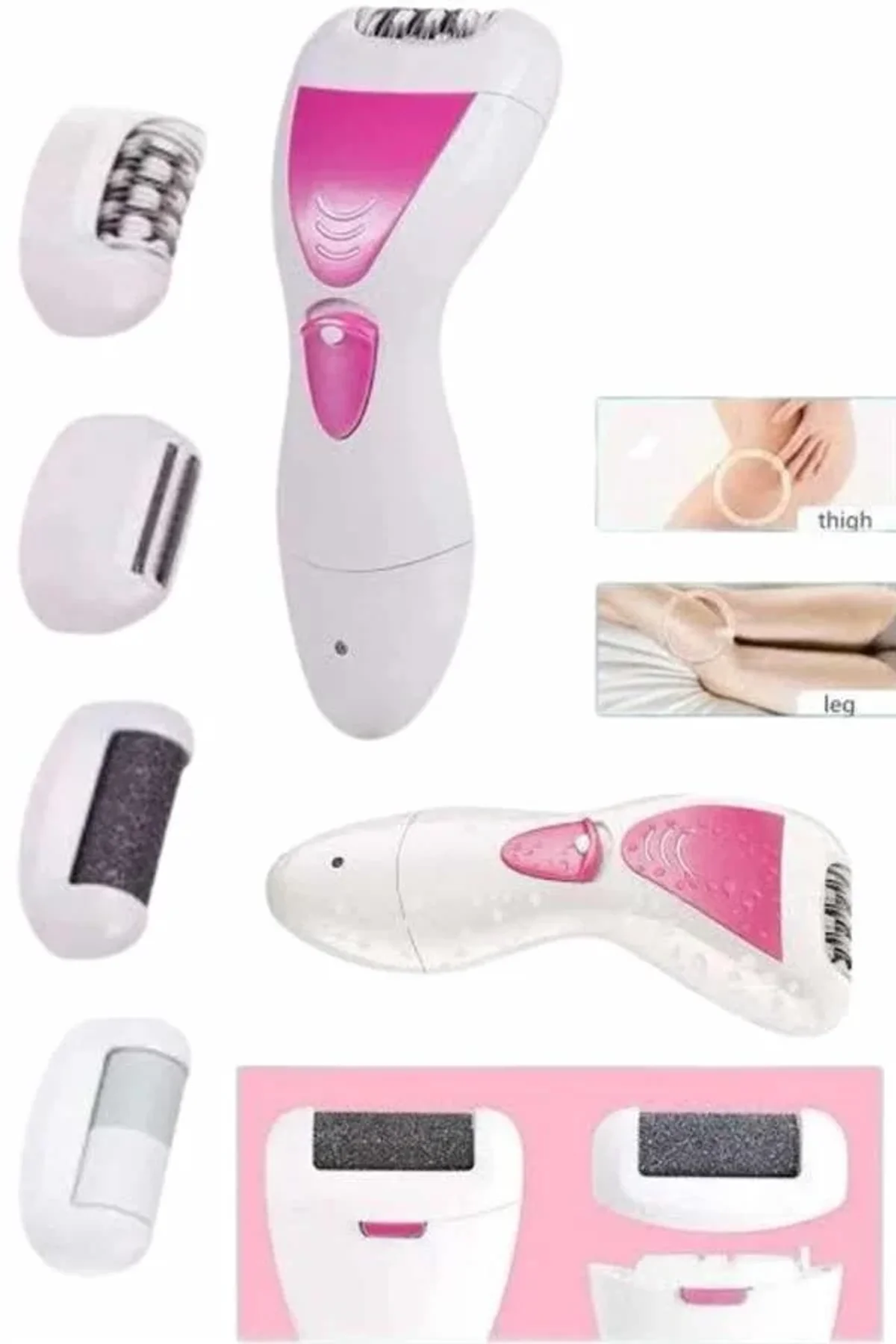 4 Başlıklı Bakım Cihazı Epilatör Tüy Alma Makinesi Topuk Törpüsü - Just Cheap Store Görsel 2