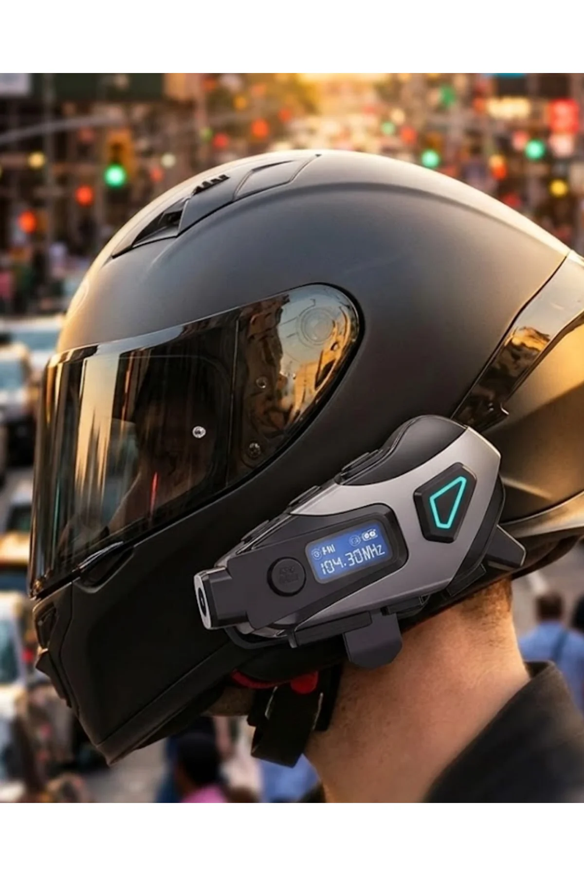Kask İçi Kablosuz Kulaklık Kamera Fonksiyonlu Ipx8 Su Geçirmez Ve Led Ekranlı
