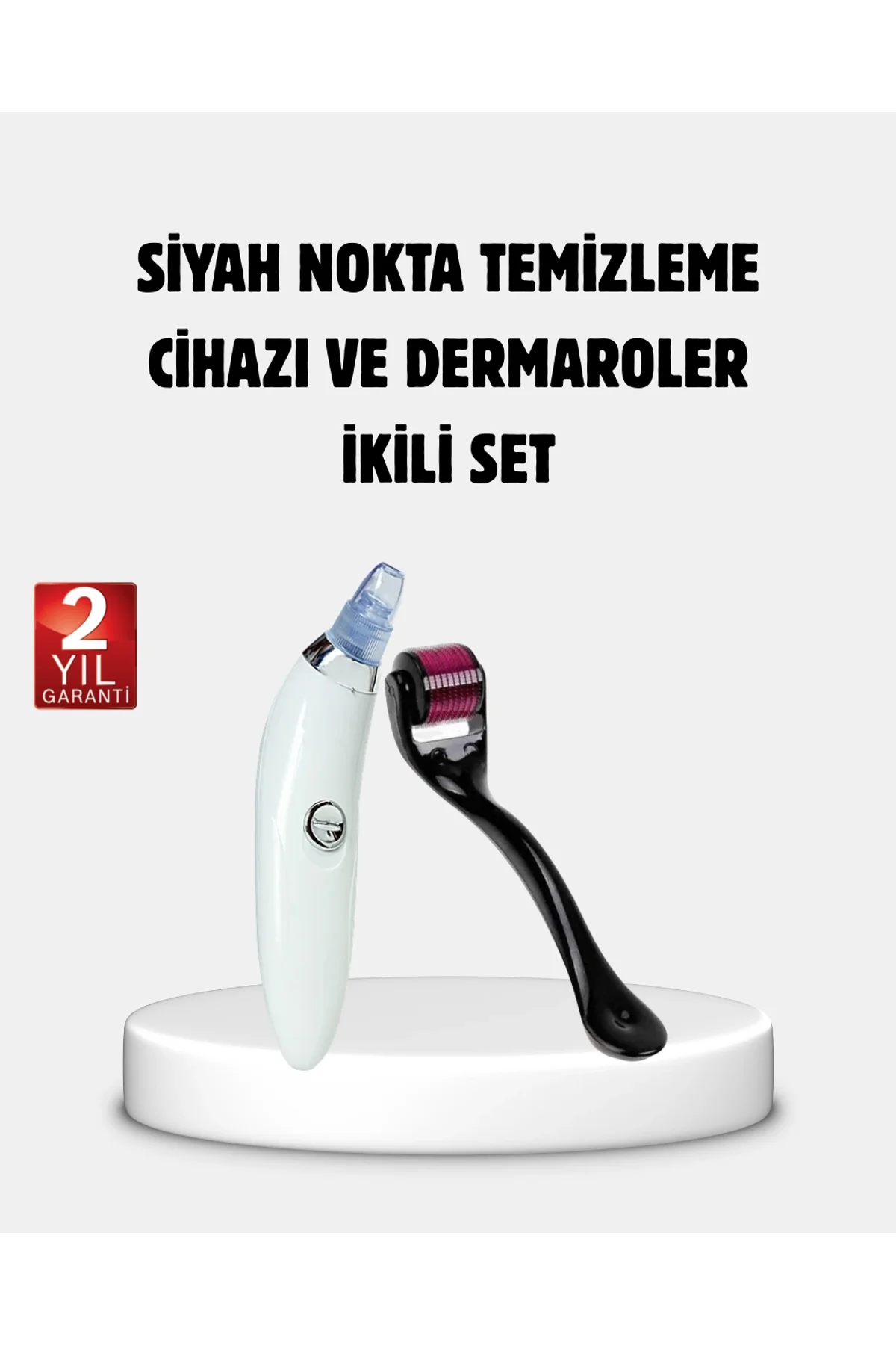 Evde Profesyonel Cilt Bakımı Dermaroller + Siyah Nokta Temizleyici Setı