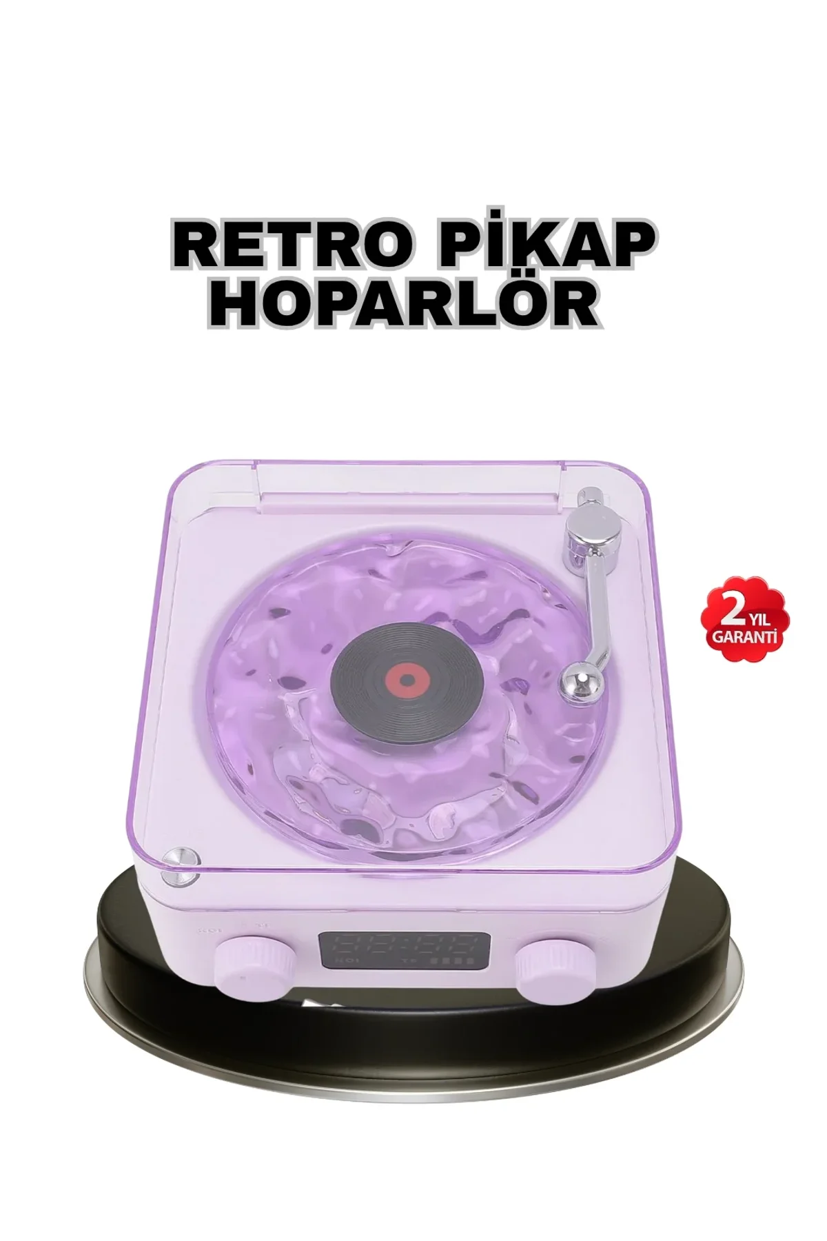 Projektör Işıklı Retro Hoparlör Bluetooth Aux Usb Hafıza Kartlı 360° Sesli Şarjlı - Just Cheap Store Görsel 2