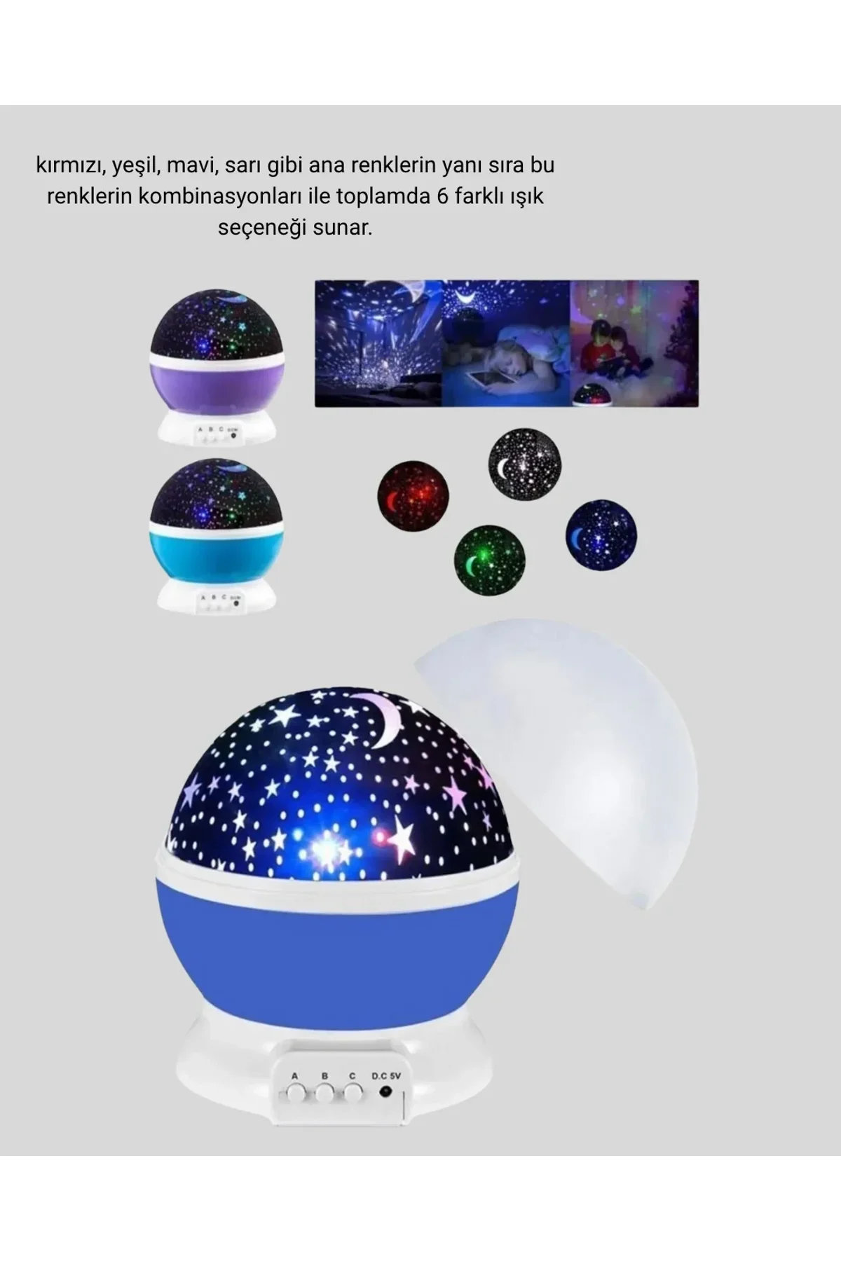 Led Gece Lambası 6 Renk Seçenekli Yumuşak Işıklı Uyku Yardımcı Lamba - Just Cheap Store Görsel 5
