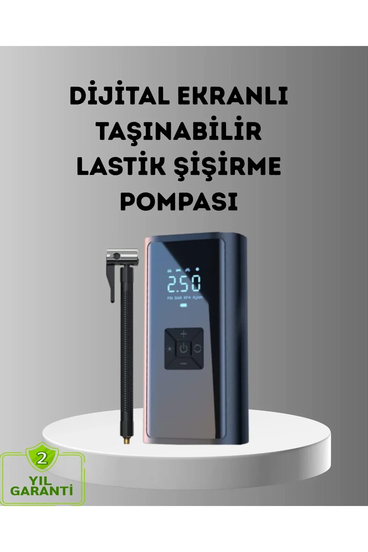 Dijital Ekranlı Kablosuz Hava Pompası Led Işıklı 12v 80w - Just Cheap Store Görsel 2