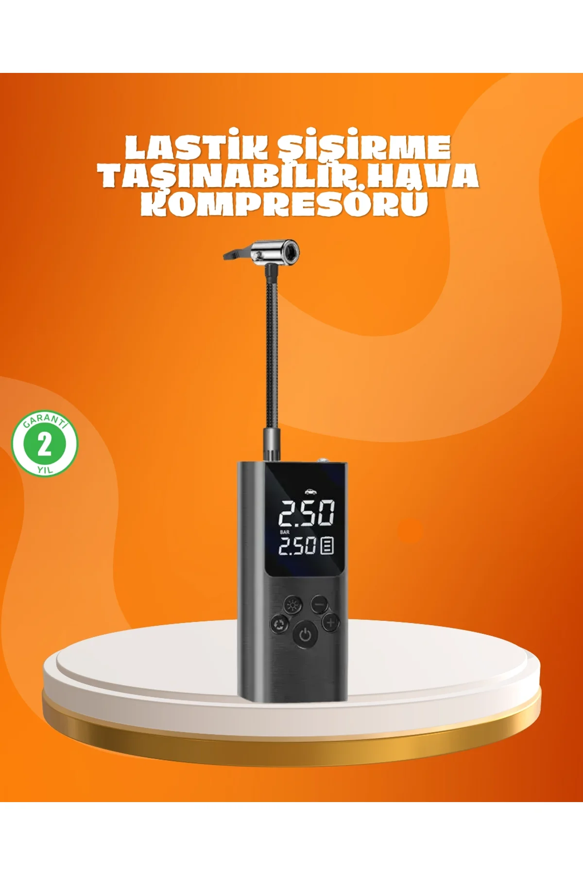 Çoklu Valf Adaptörlü Dijital Hava Pompası