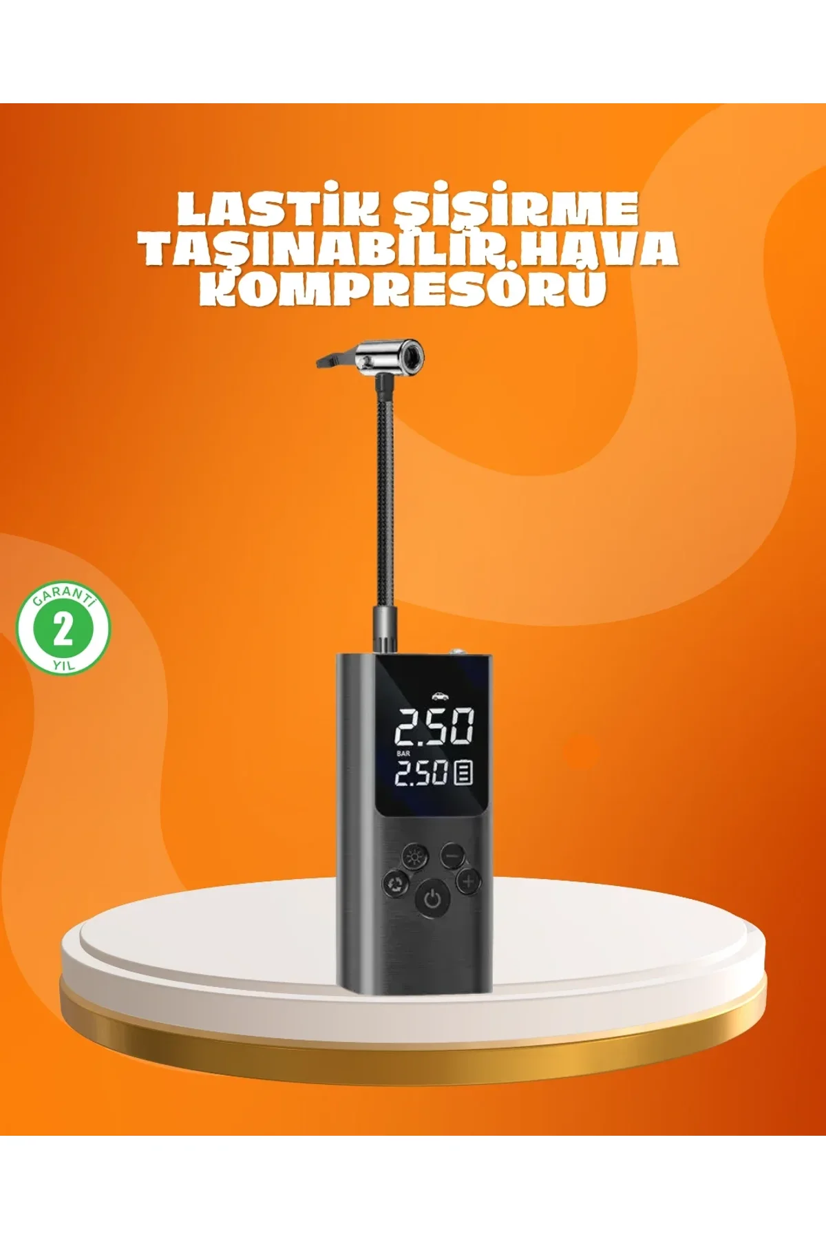 Çoklu Valf Adaptörlü Dijital Hava Pompası - Just Cheap Store Görsel 2