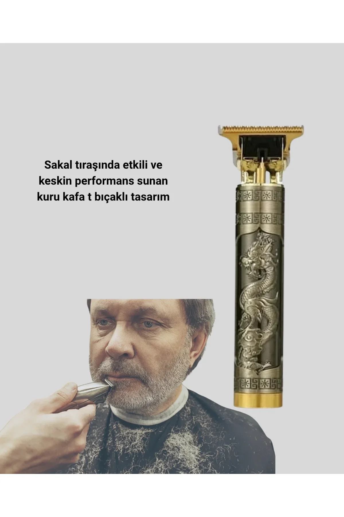 Profesyonel Çizik Tıraş Makinesi – T Çelik Bıçaklı, 120 Dakika Şarjlı Kullanım, 3 Başlıklı - Just Cheap Store Görsel 4