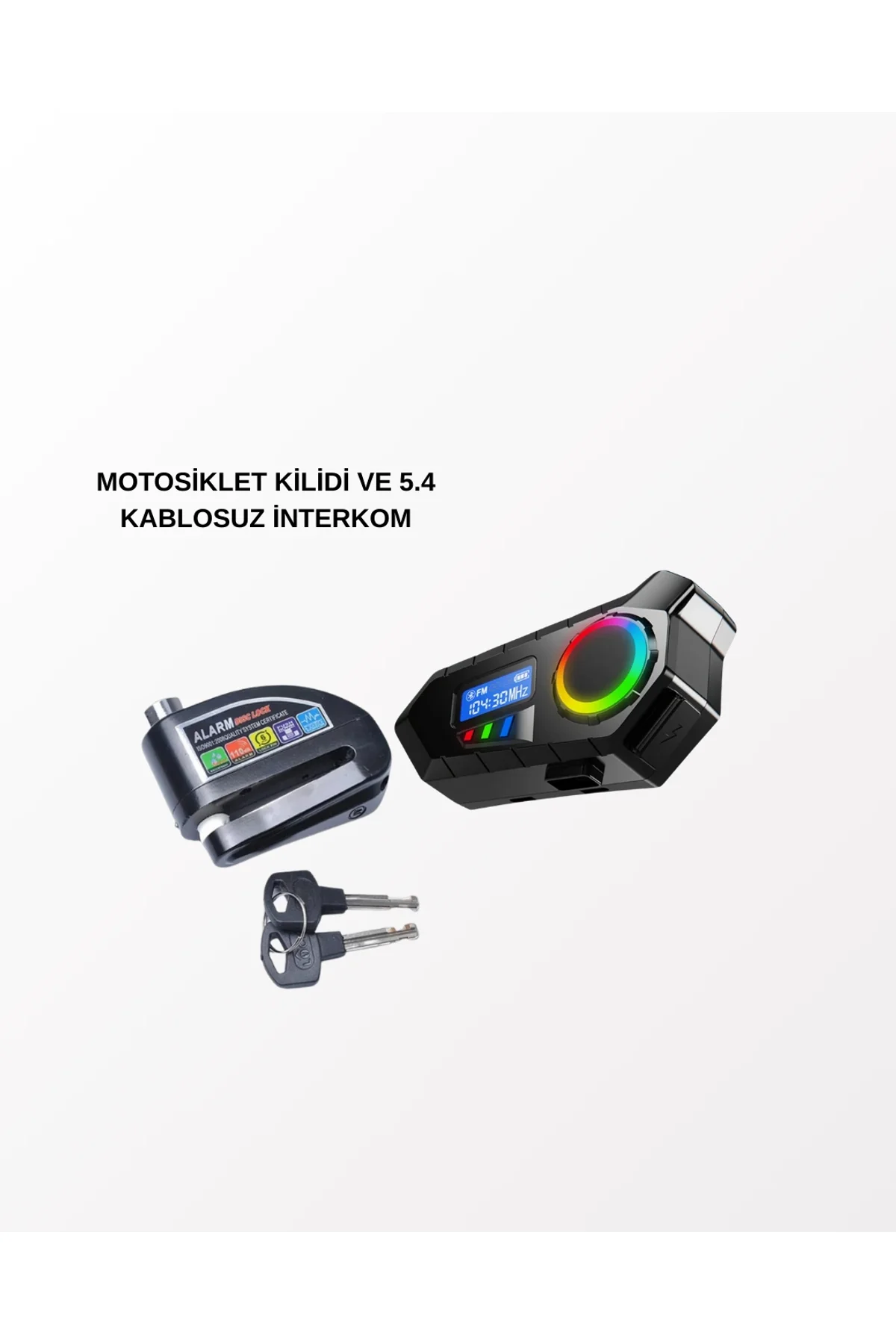 Bluetooth 5.4 Kablosuz İnterkom+ Motor Disk Kilidi