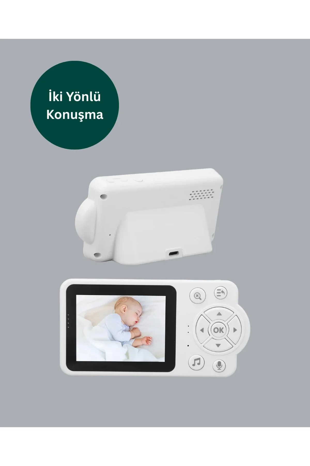 Sesli Ve Görüntülü Bebek Kamerası Sıcaklık Takipli - Just Cheap Store Görsel 4