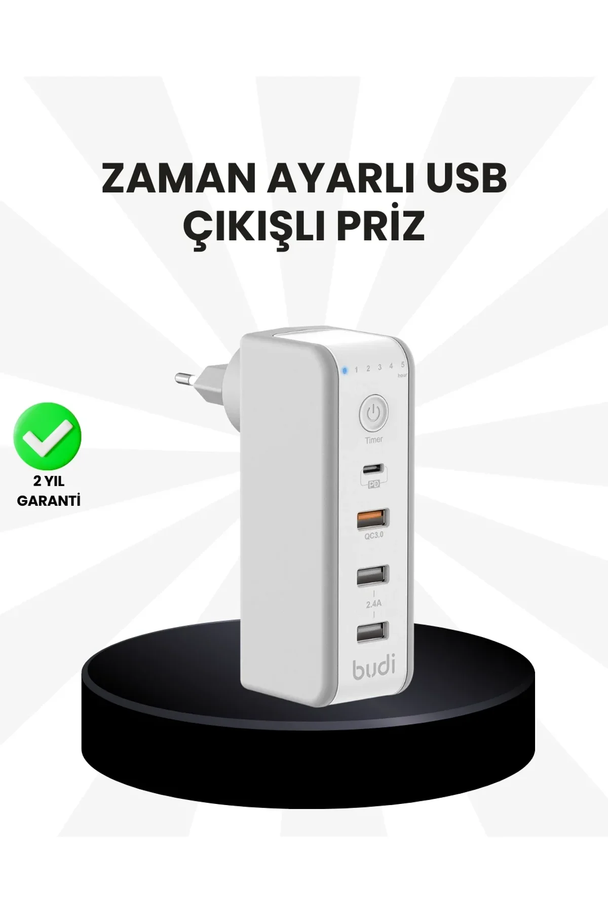 Akıllı Zaman Ayarlı Şarj Cihazı Güvenli Ve Enerji Tasarruflu - Just Cheap Store Görsel 2