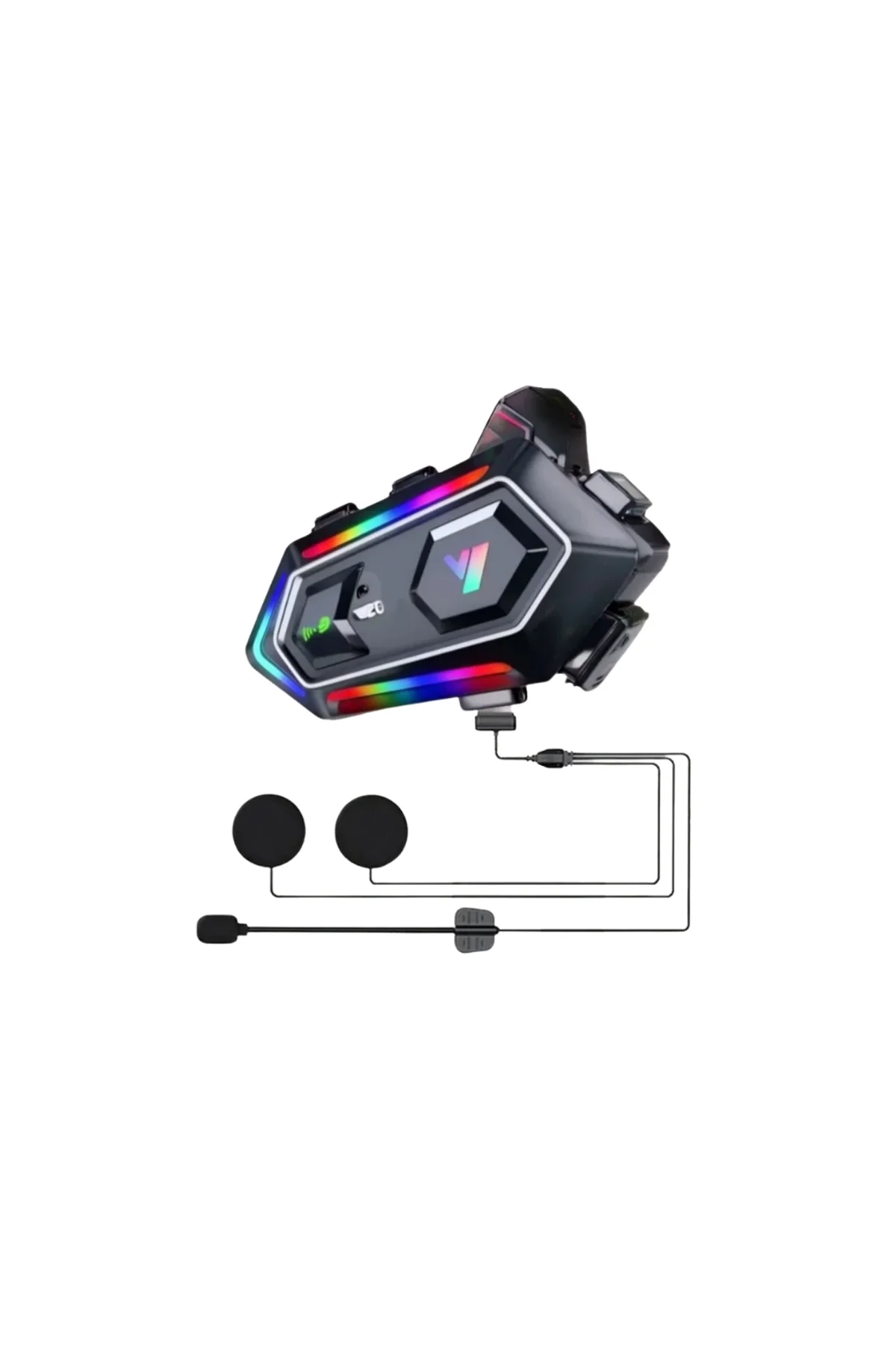 Yeni Nesil Bluetooth 5.3 Motosiklet Intercom Rgb Işıklı 1000m Mesafeli - Just Cheap Store Görsel 3