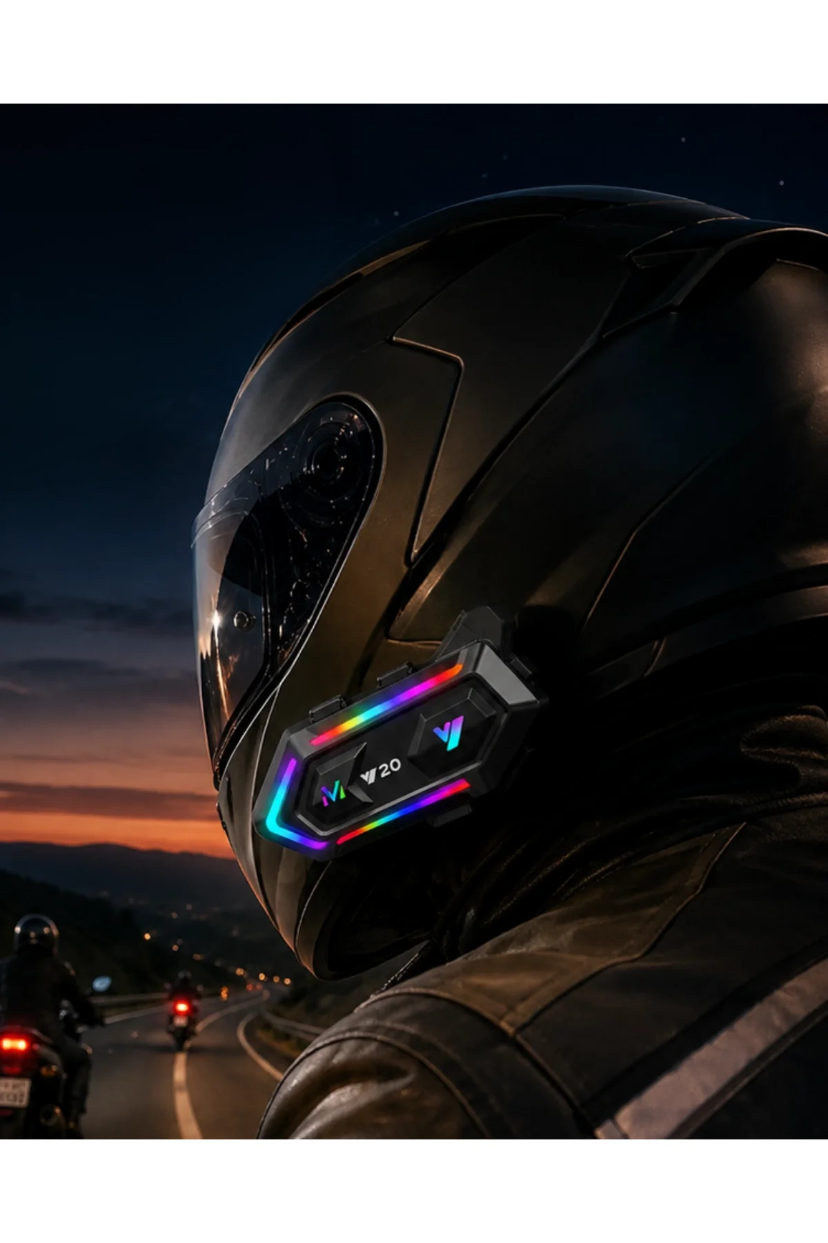 Bluetooth 5.3 Motosiklet Kask Intercom Kulaklık 1000 Metre Bağlantı