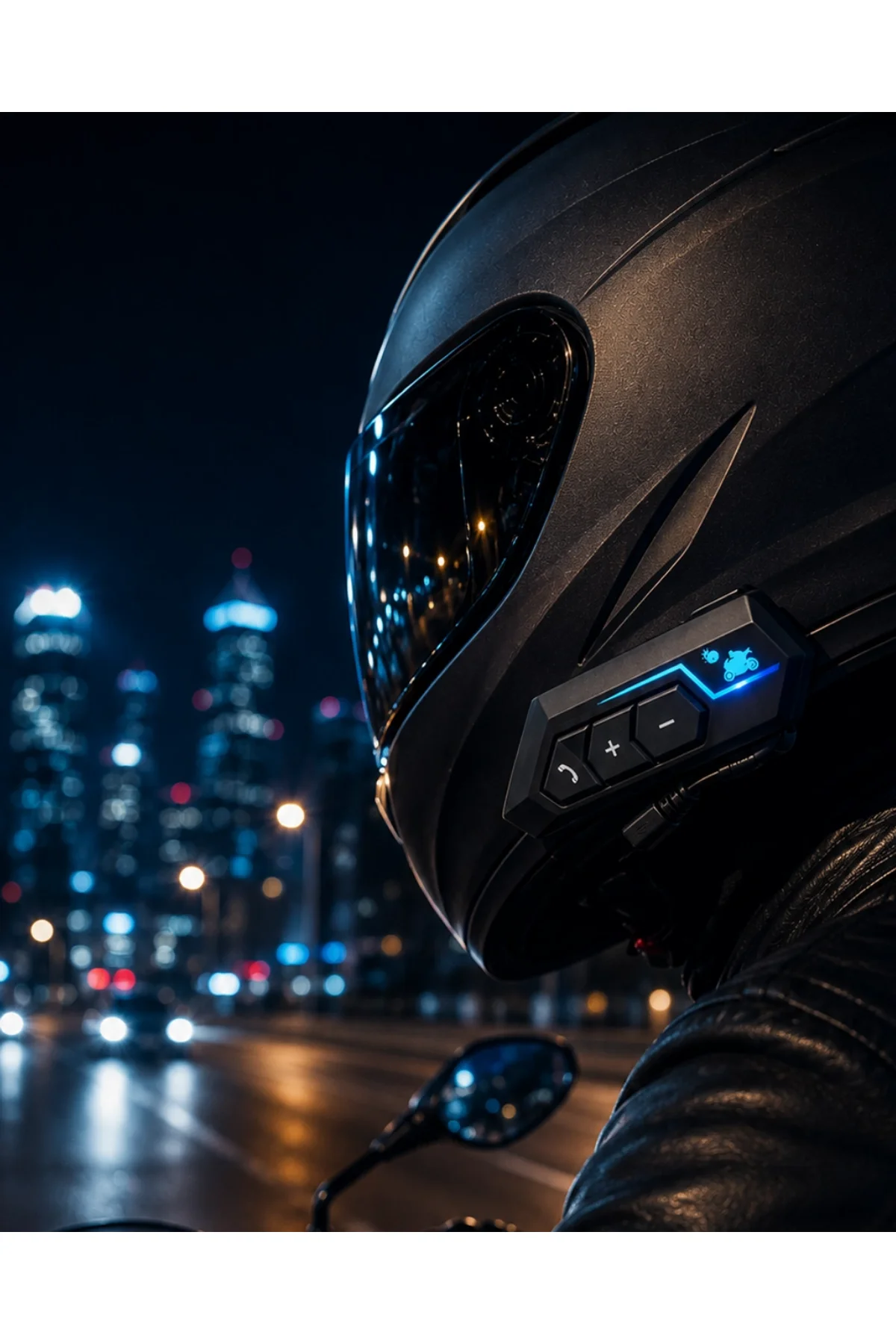 Evrensel Motosiklet Kask Bluetooth Kulaklık Uzun Pil Süreli Tasarım