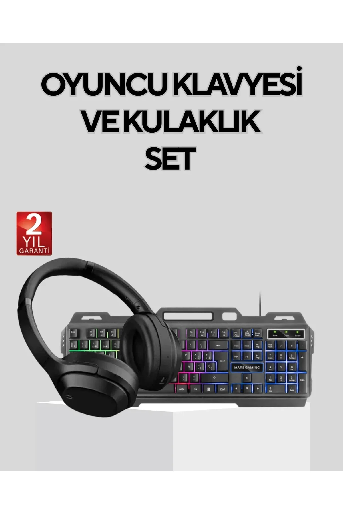 Set Işıklı Klavye Mouse + Bluetooth 5.2 Kulaklık Paketi - Just Cheap Store Görsel 2