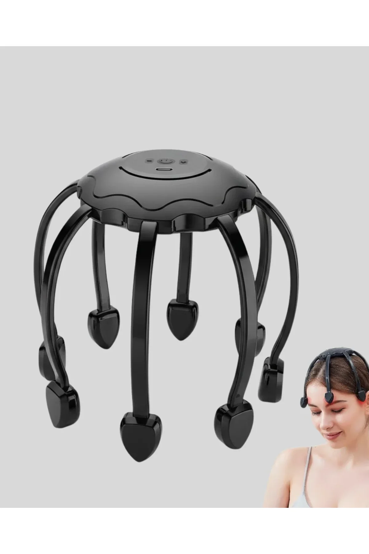 Uyku Destekleyici Saç Derisi Masaj Aleti Sessiz Ve Usb Şarjlı - Just Cheap Store Görsel 2