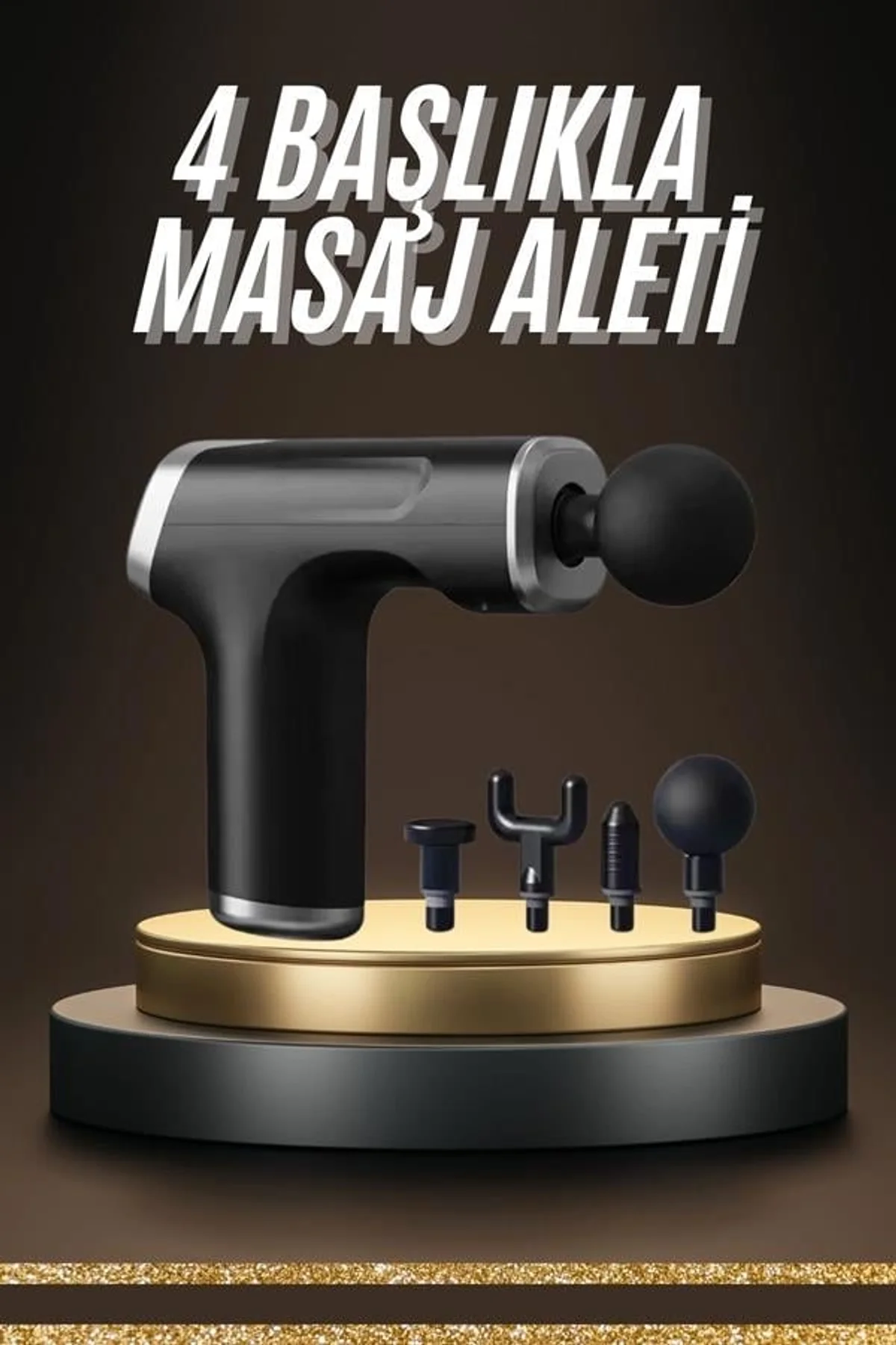 Profesyonel Masaj Tabancası Sporcu Masaj Aleti 4 Başlıklı Şarjlı Titreşimli - Just Cheap Store Görsel 3
