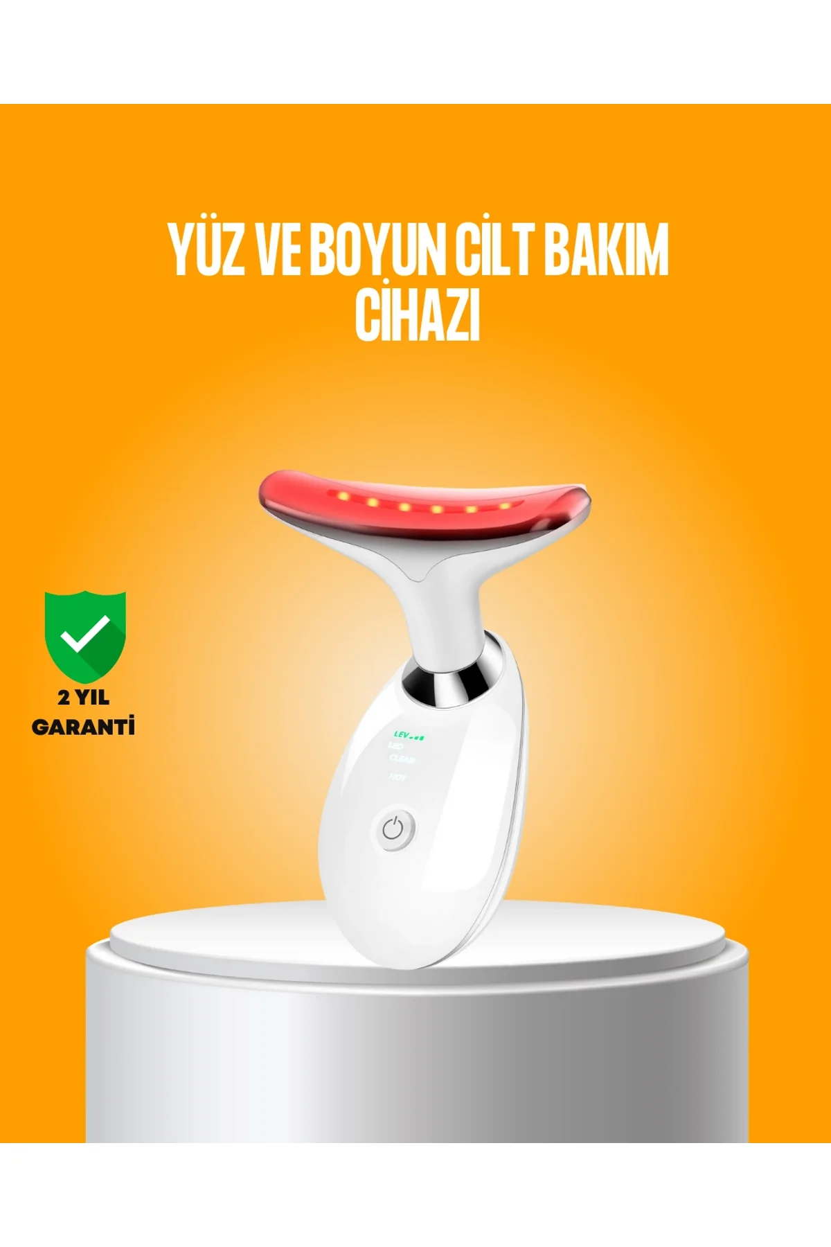 3 Modlu Boyun Ve Yüz Bakım Cihazı – Ems, Temizleme, Sıcak Masaj Ve Renkli Işık Terapi Özellikli