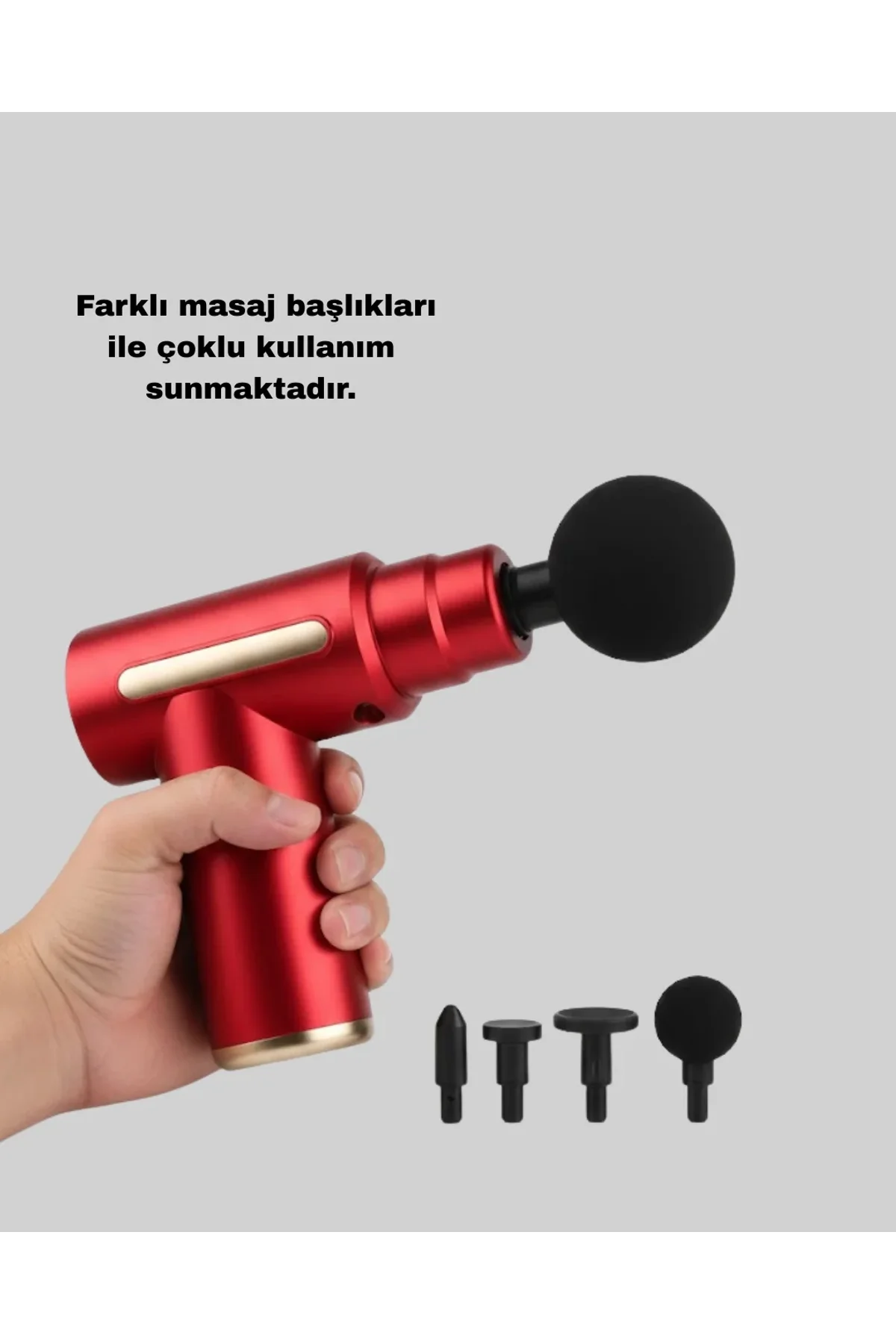 Kas Gevşetici Masaj Tabancası 4 Başlık Ve Ayarlanabilir Hız - Just Cheap Store Görsel 2