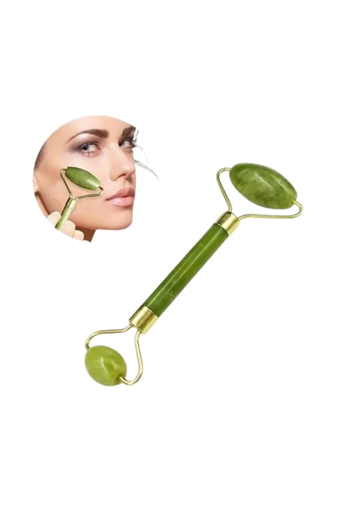 Jade Roller Ve Gua Sha Taşı Yüz Bakım Masaj Seti - Just Cheap Store Görsel 3