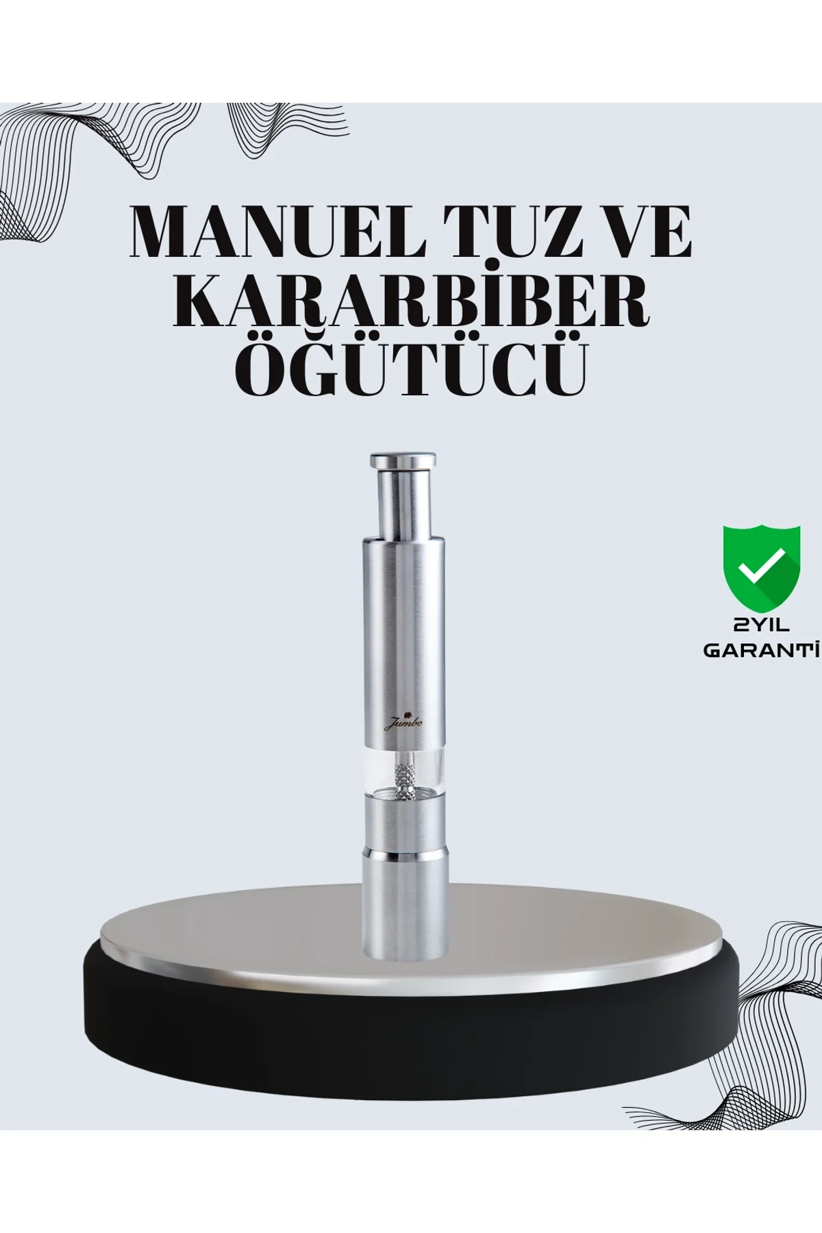 Tuz Ve Kararbiber Öğütücü - Şeffaf Akrilik Hazne