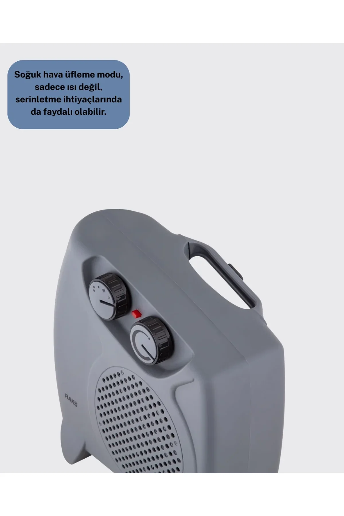 Fanlı Elektrikli Isıtıcı Termostatlı Güvenli Yanmaz Plastik Gövde - Just Cheap Store Görsel 4