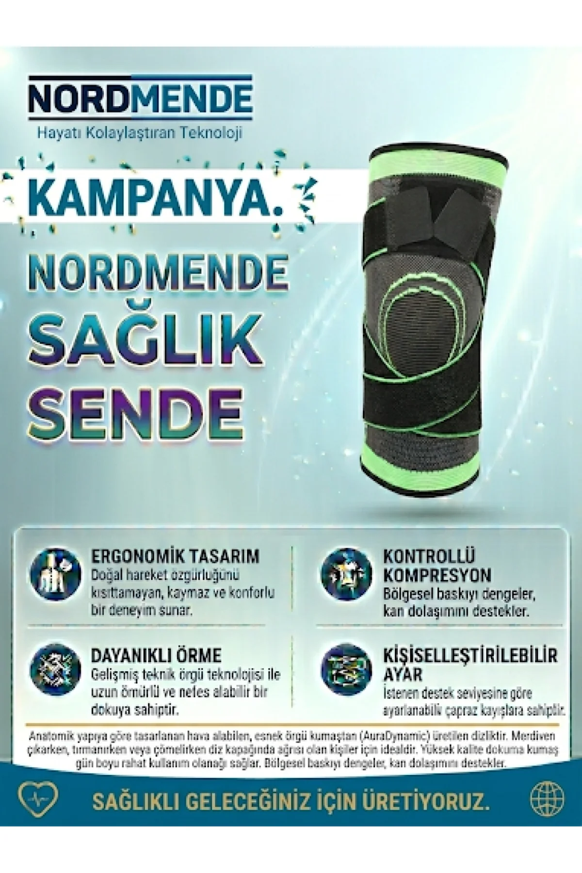 Örgü Dizlik | Kontrollü Kompresyonlu Diz Destekleyici - Just Cheap Store Görsel 2