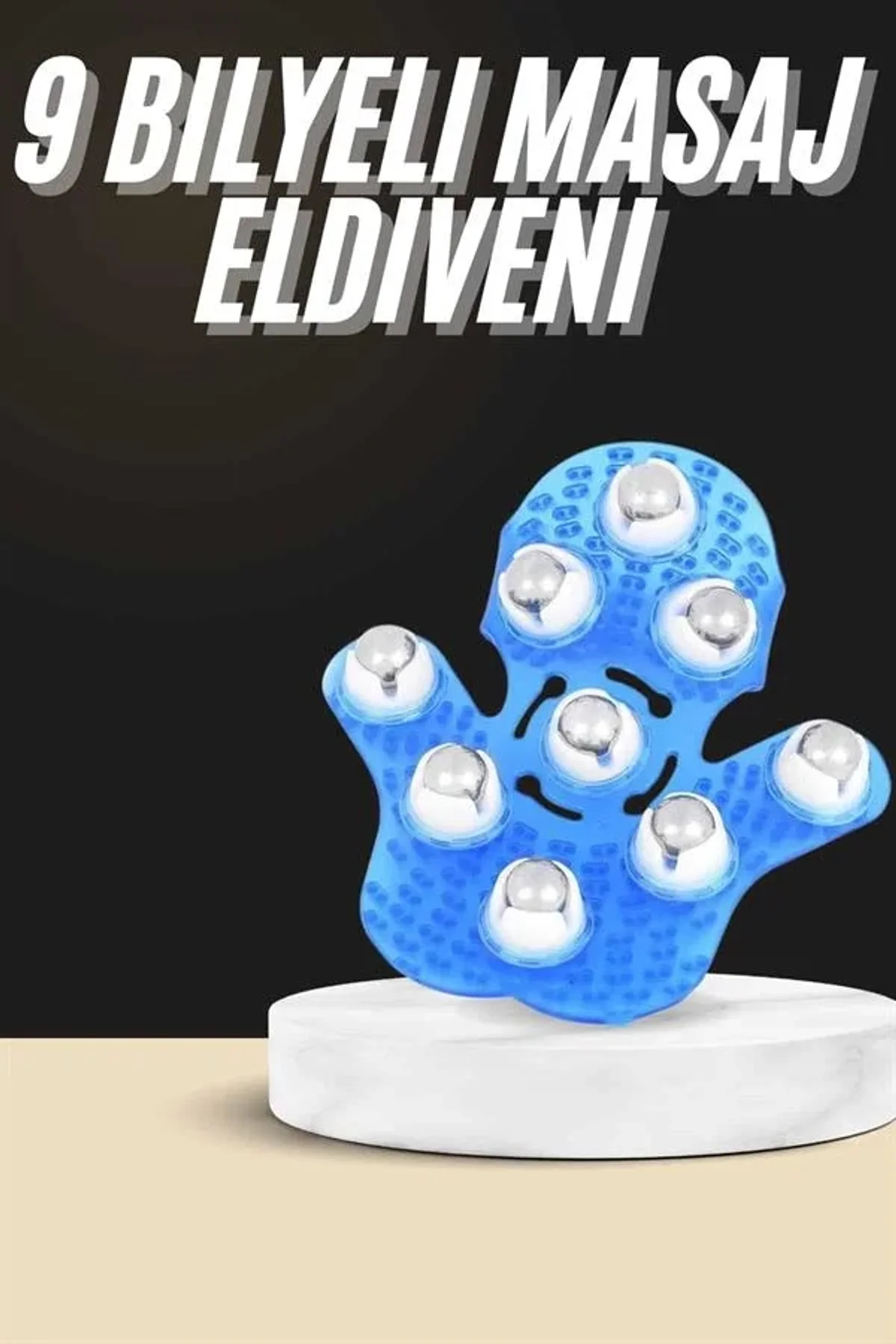 Selülit Giderici Masaj Eldiveni 9 Bilyeli Palm Masaj Eldiven Tam Vücut - Just Cheap Store Görsel 2