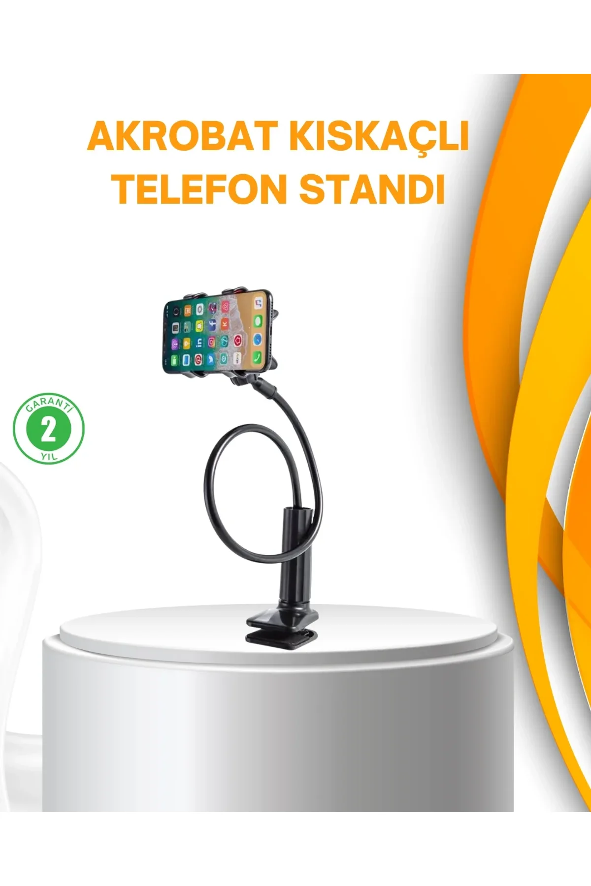 Esnek Gövdeli Mandallı Masaüstü Telefon Tutucu - Just Cheap Store Görsel 2