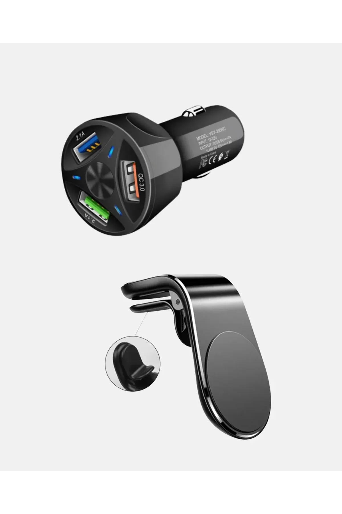360° Döner Telefon Tutucu Ve 55w Hızlı Araç Şarj Aksesuar Seti - Just Cheap Store Görsel 5