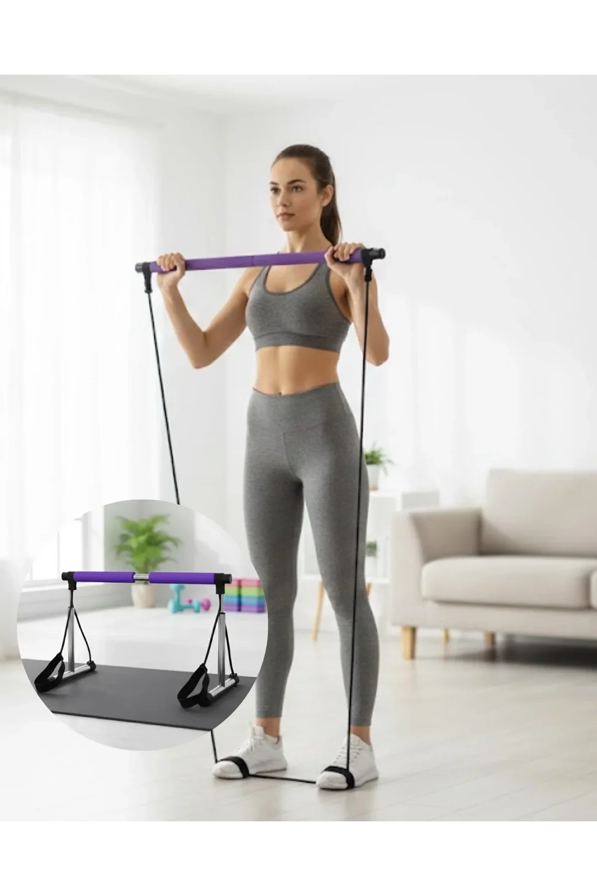 Pilates Bar Egzersiz Aleti Bilek Destekli Çok Yönlü Kullanım