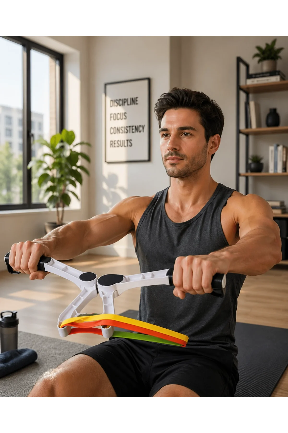 Evde Spor İçin Direnç Bantlı Üst Vücut Egzersiz Aleti