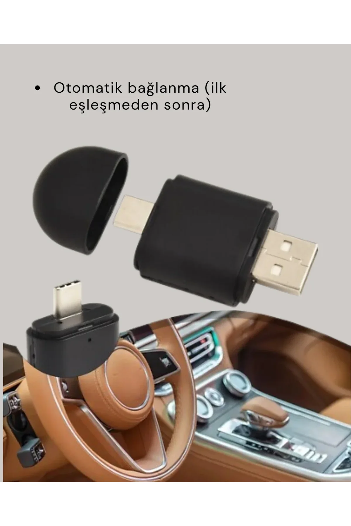 Kablosuz Carplay Ve Android Auto Dönüştürücü – Usb-a &amp; Type-c Girişli Akıllı Adaptör - Just Cheap Store Görsel 5