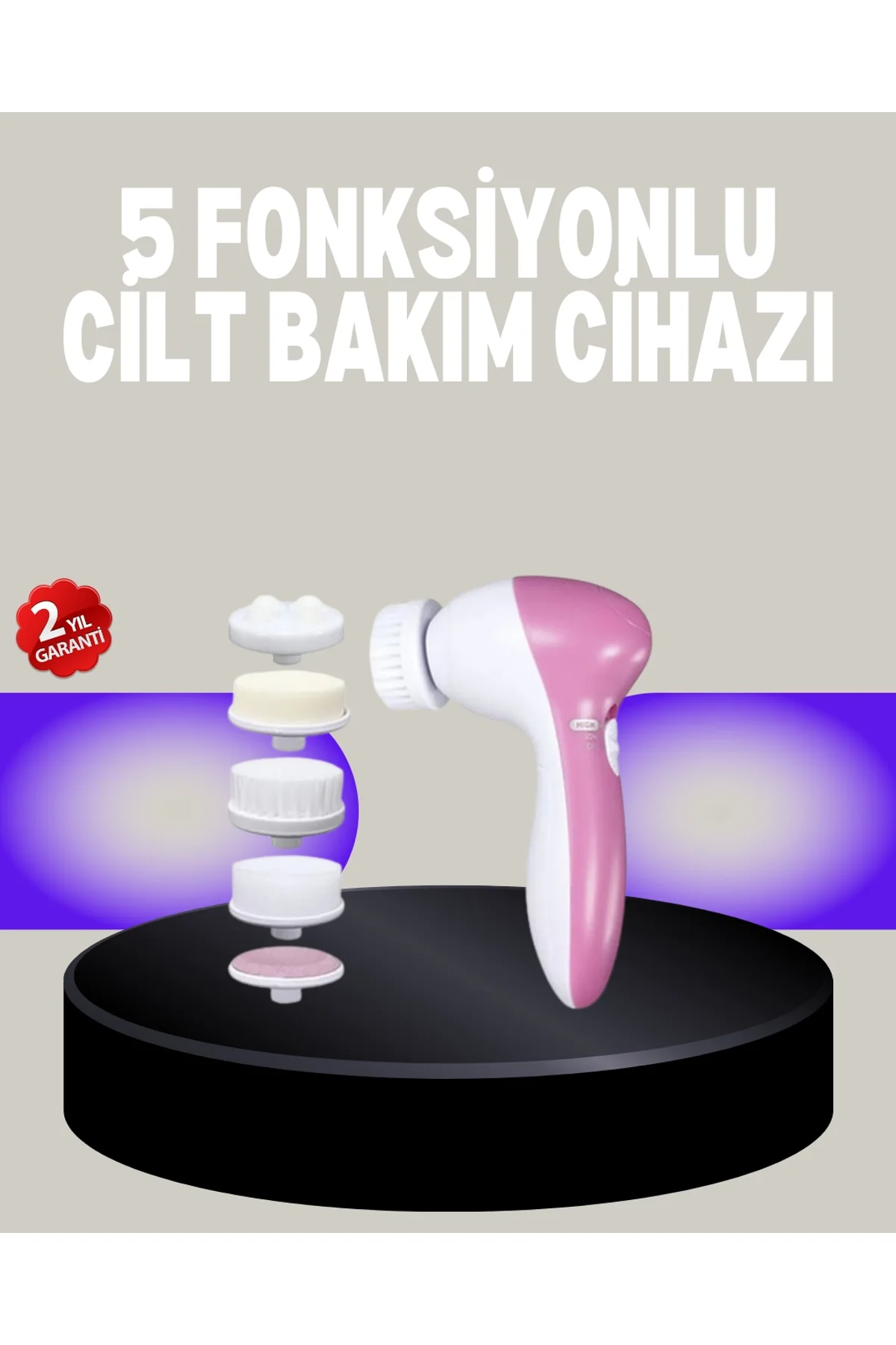Fırçalı Yüz Temizleme Ve Spa Masaj Cihazı