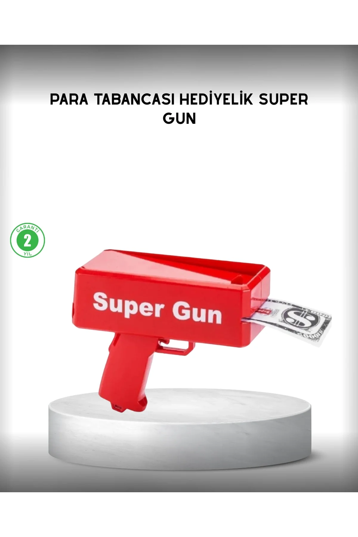 Para Dolar Saçma Para Atma Tabancası Otomatik Kırmızı Oyuncak