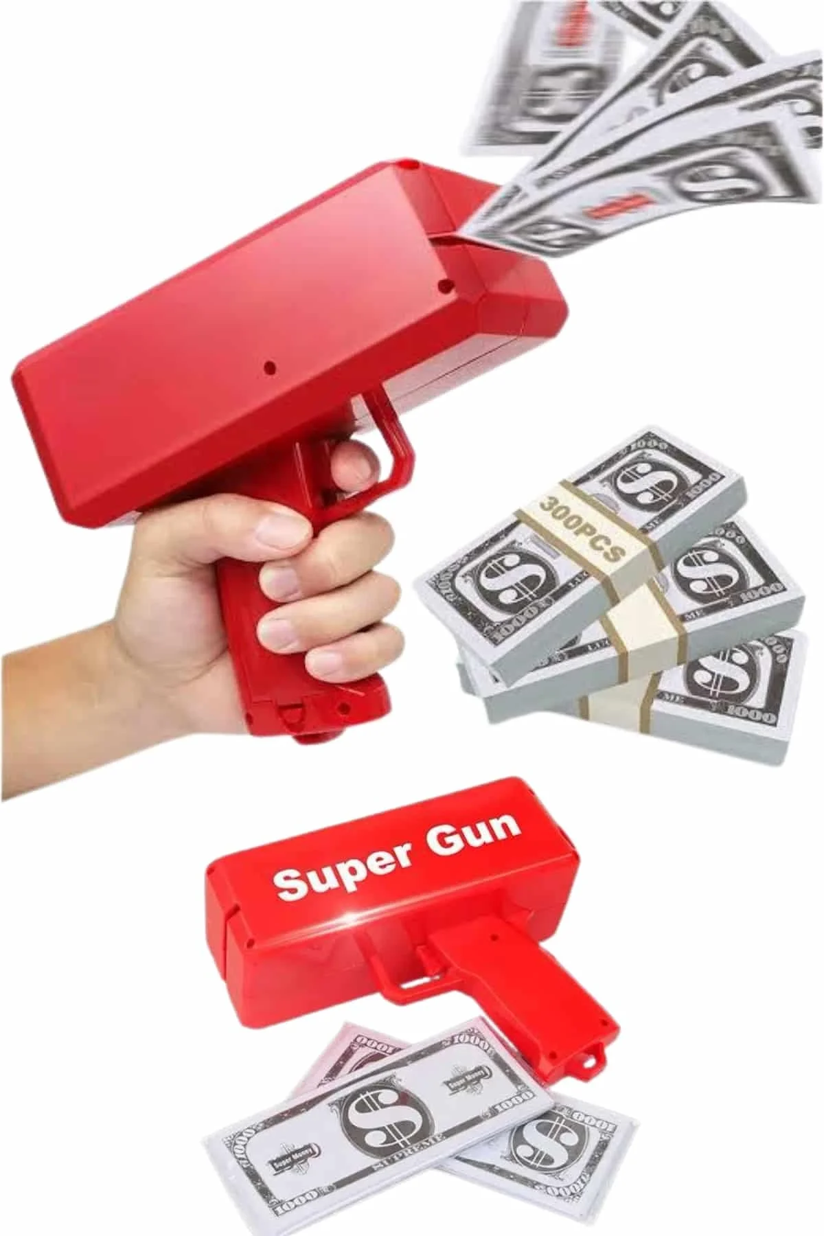 Para Saçma Tabancası Kırmızı Para Fırlatma Oyuncağı Parti Eğlencesi - Just Cheap Store Görsel 3