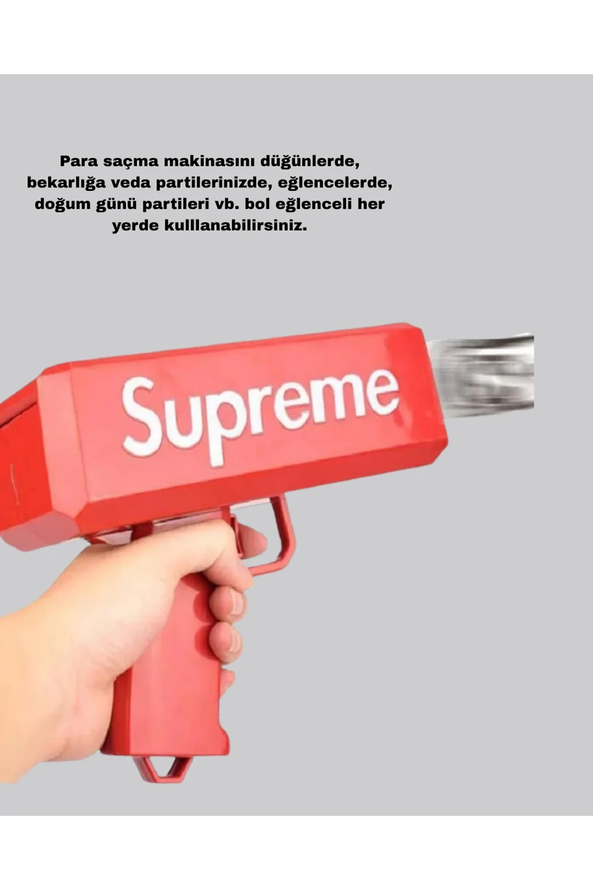Super Money Gun Para Saçma Tabancası Yüksek Atış Güçlü Kırmızı Model - Just Cheap Store Görsel 5