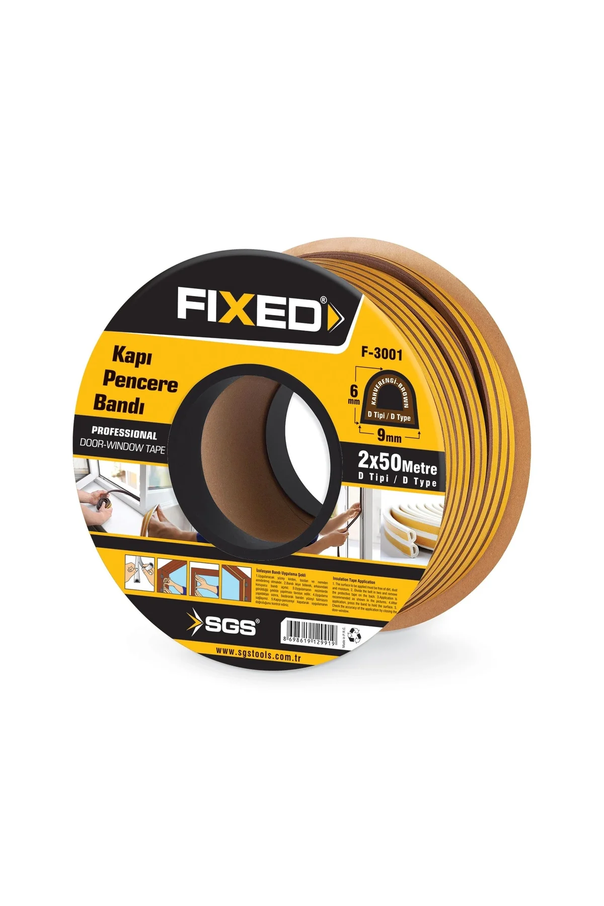 Kapı Pencere Bandı (kahverengi) 2*50 Mt - Just Cheap Store Görsel 2