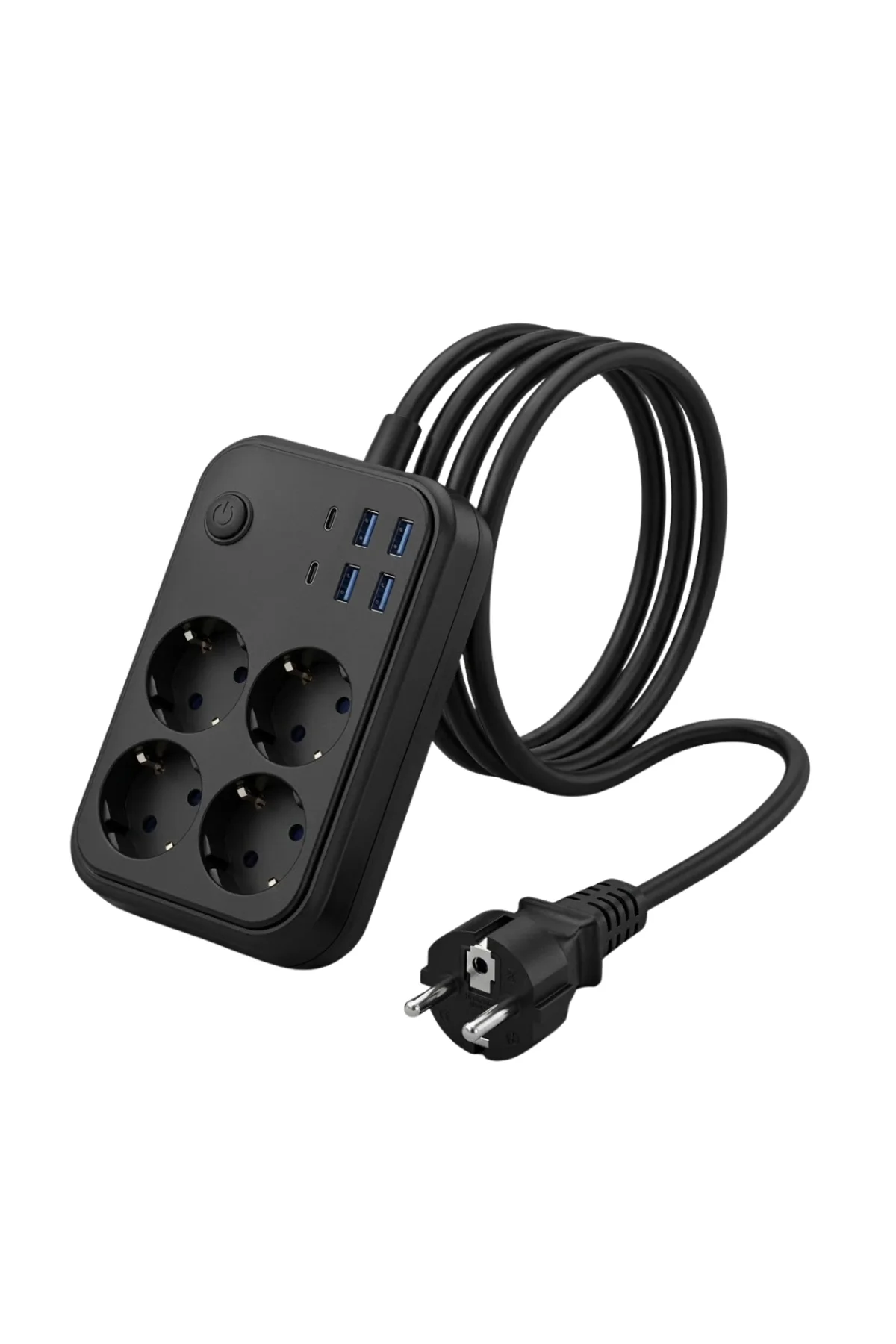 Akım Korumalı Uzatma Prizi 4 Usb 2 Type C Dayanıklı Ve Güvenli Tasarım - Just Cheap Store Görsel 2